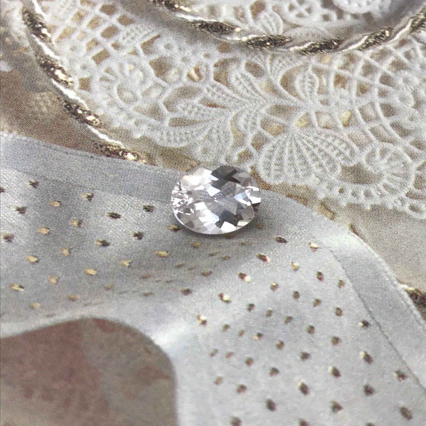 Light Pink Morganite 1.68 cts 9x7mm Oval Cut Light Peach Pink Faceted Gem Loose Beryl Gemstone Unmounted Stone 7x9mm US Seller Flowing Gems