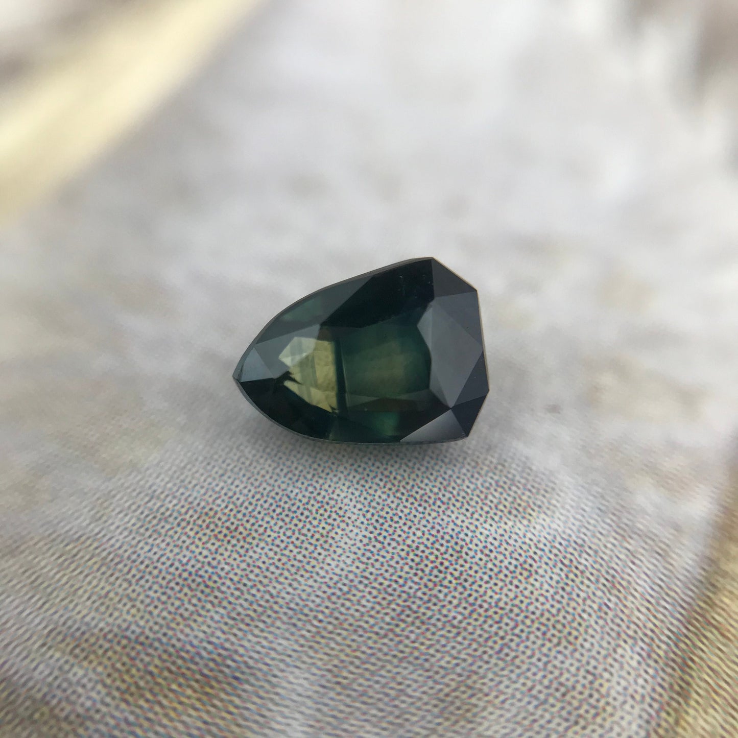 Natural Sapphire 6.5 x4.7 mm Fancy Shield Cut 0.96 Carats Faceted Loose Unmounted Gemstone Dark Blue Green Yellow Parti Sapphire