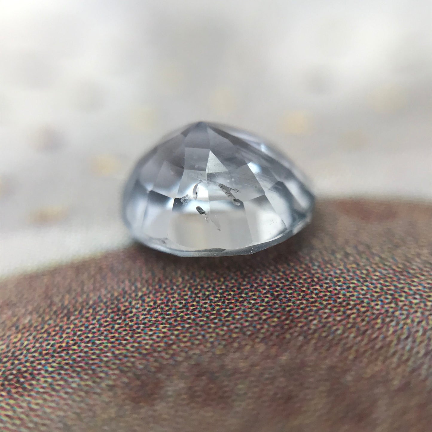 Natural Ice Blue Sapphire 5.8x5mm Oval 0.94 Carat Loose Faceted Corundum Unmounted Gemstone Earth Mined Gem Light Purplish Blue Sapphire