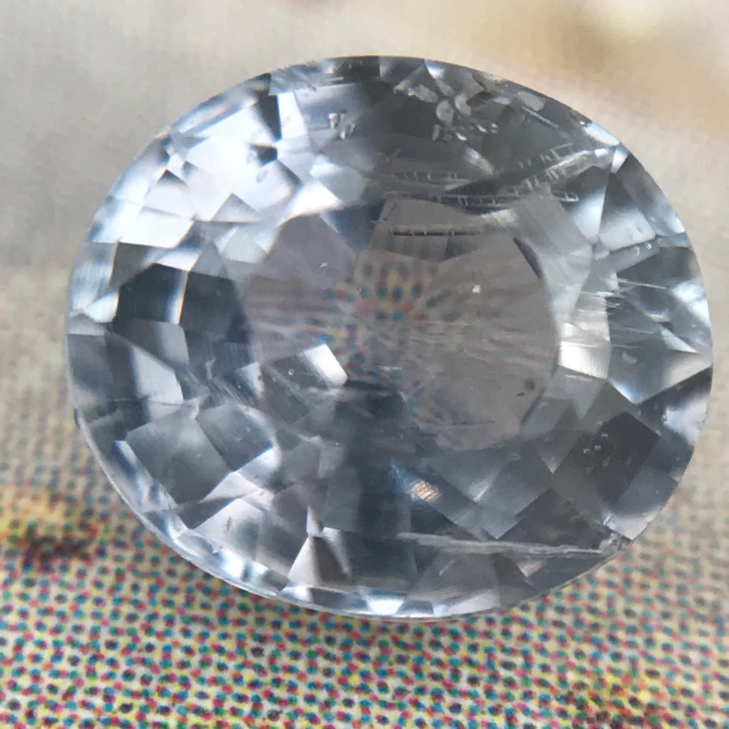 Natural Ice Blue Sapphire 5.8x5mm Oval 0.94 Carat Loose Faceted Corundum Unmounted Gemstone Earth Mined Gem Light Purplish Blue Sapphire