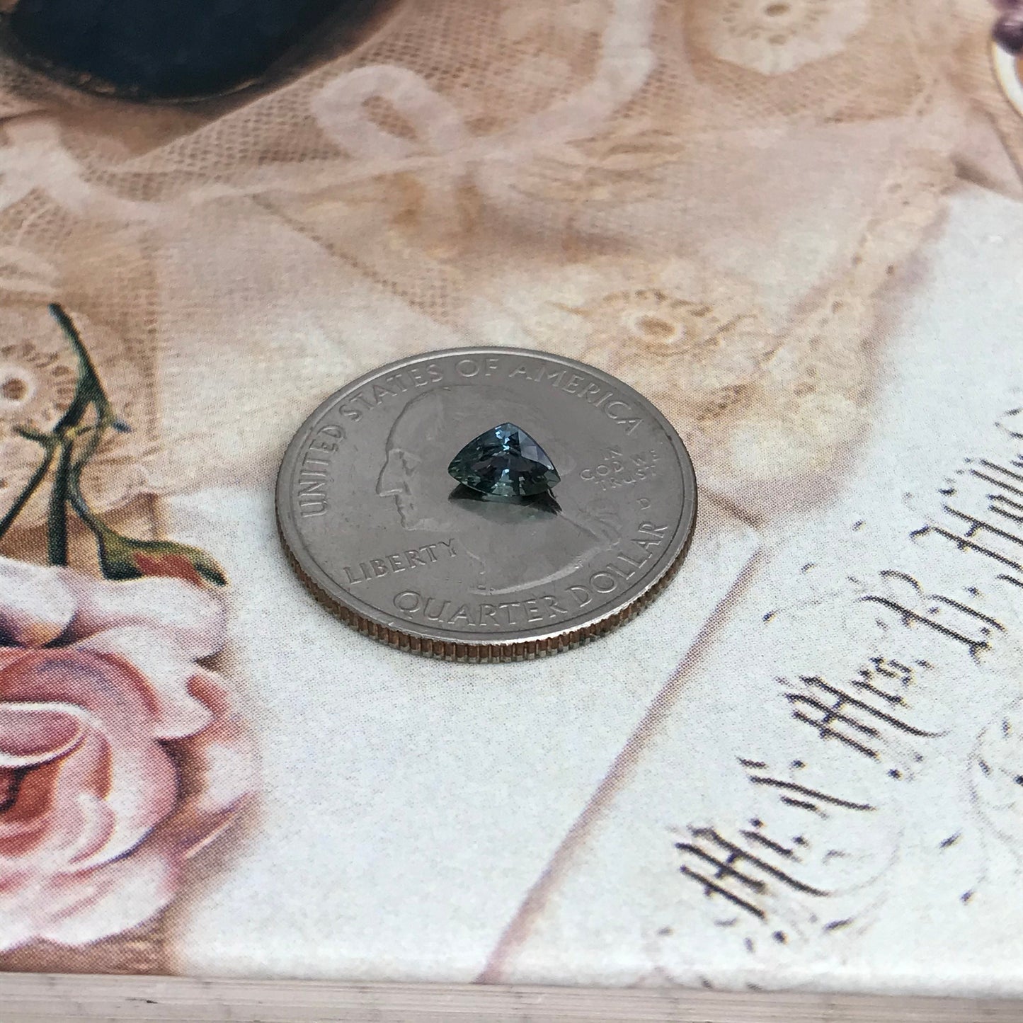 Natural Bluish Green Sapphire 6x4mm 0.70 Carat Gemstone Trillion Cut Corundum Gem Faceted Loose Unmounted