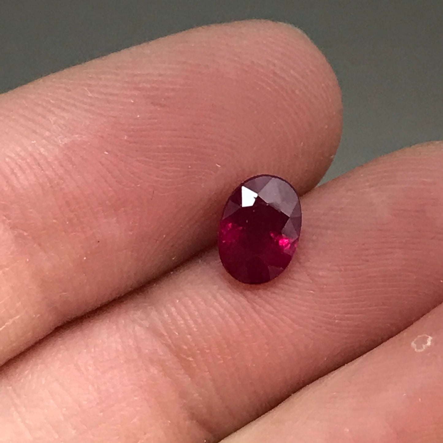 1.13 Ct Natural  Silky Ruby Heated 6.8x4.6mm Loose Ruby, Faceted Gemstone, Oval Cut, Reclaimed Gemstone, Red July Birthstone, Earth Mined