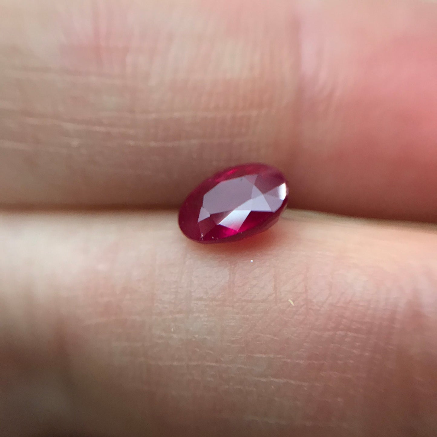 1.13 Ct Natural  Silky Ruby Heated 6.8x4.6mm Loose Ruby, Faceted Gemstone, Oval Cut, Reclaimed Gemstone, Red July Birthstone, Earth Mined