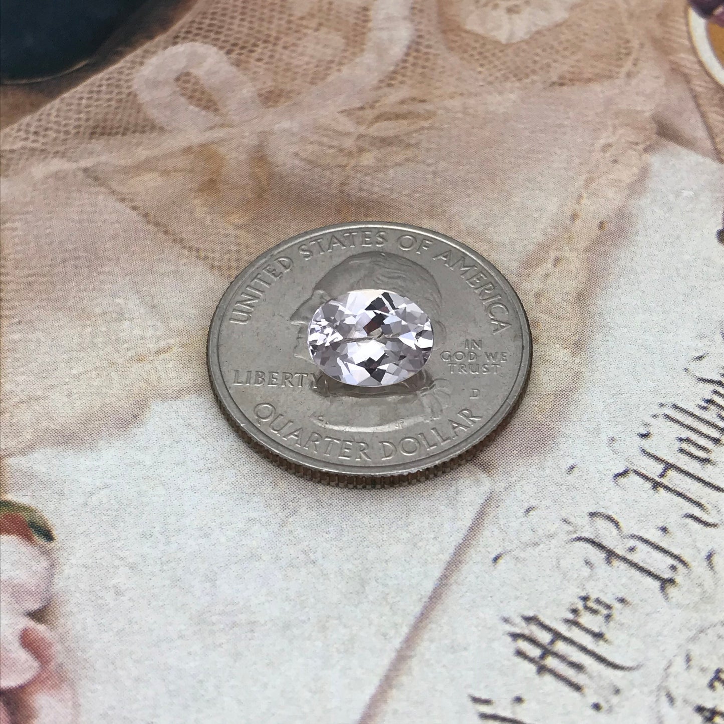 Light Pink Morganite 1.68 cts 9x7mm Oval Cut Light Peach Pink Faceted Gem Loose Beryl Gemstone Unmounted Stone 7x9mm US Seller Flowing Gems