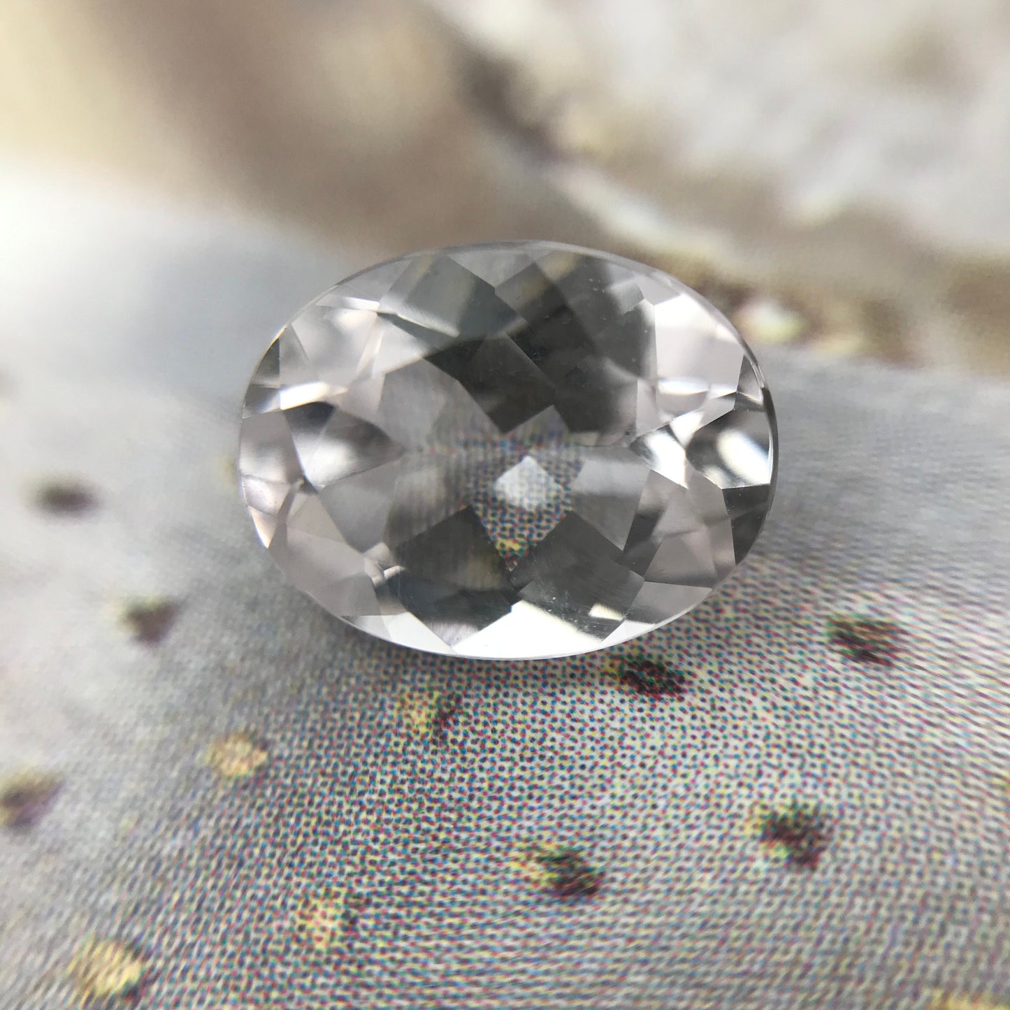 Light Pink Morganite 1.68 cts 9x7mm Oval Cut Light Peach Pink Faceted Gem Loose Beryl Gemstone Unmounted Stone 7x9mm US Seller Flowing Gems