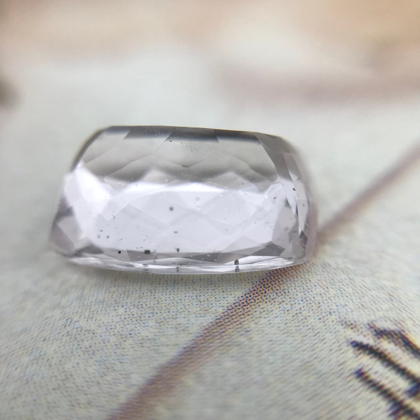 Morganite 13.2x9.6mm 5.39 Carat Rectangle Cushion Cut Light Pink Loose Gem Faceted Unmounted Gemstone