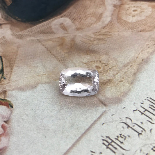 Morganite 13.2x9.6mm 5.39 Carat Rectangle Cushion Cut Light Pink Loose Gem Faceted Unmounted Gemstone