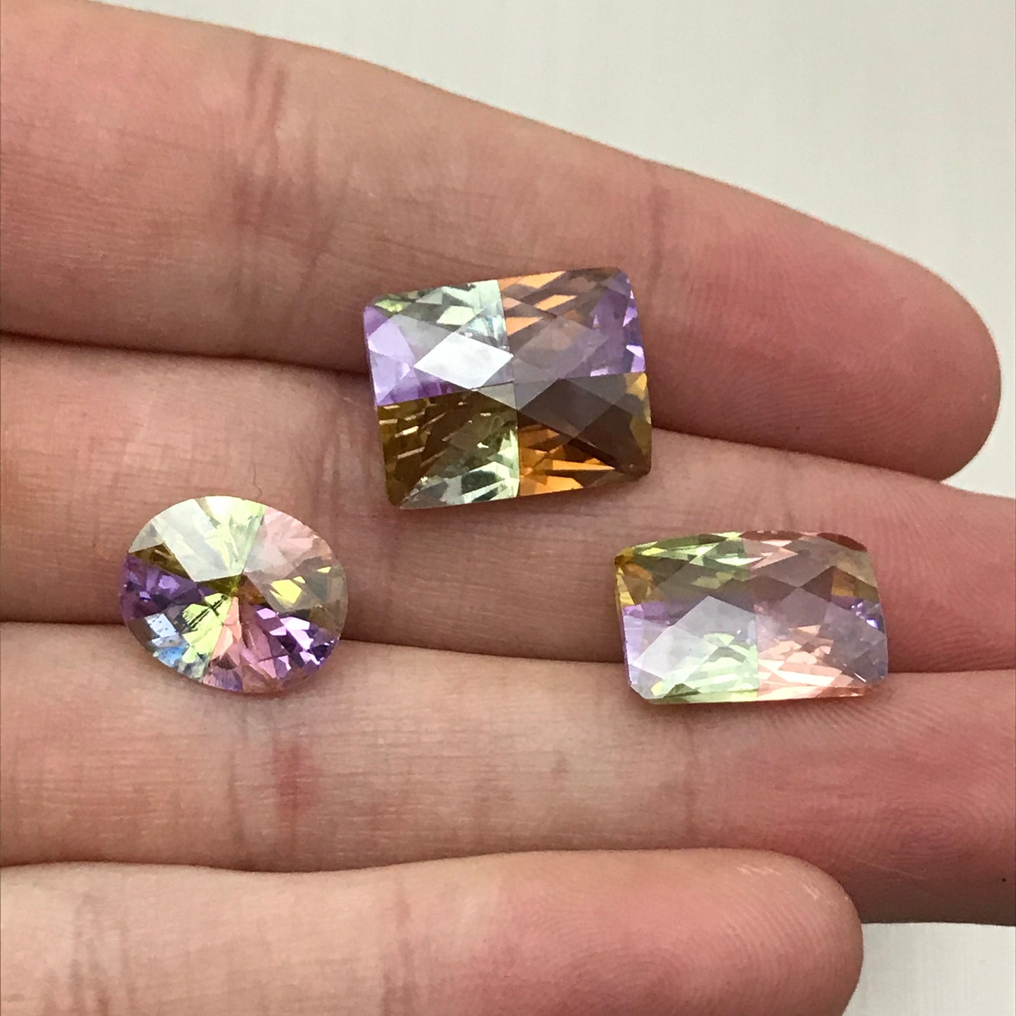 Pick One Loose Cubic Zirconia CZ Pink Purple Yellow Orange12x10mm,14x10, 15x12 Large Loose Colorful Inexpensive Gem, Multi Color Gem