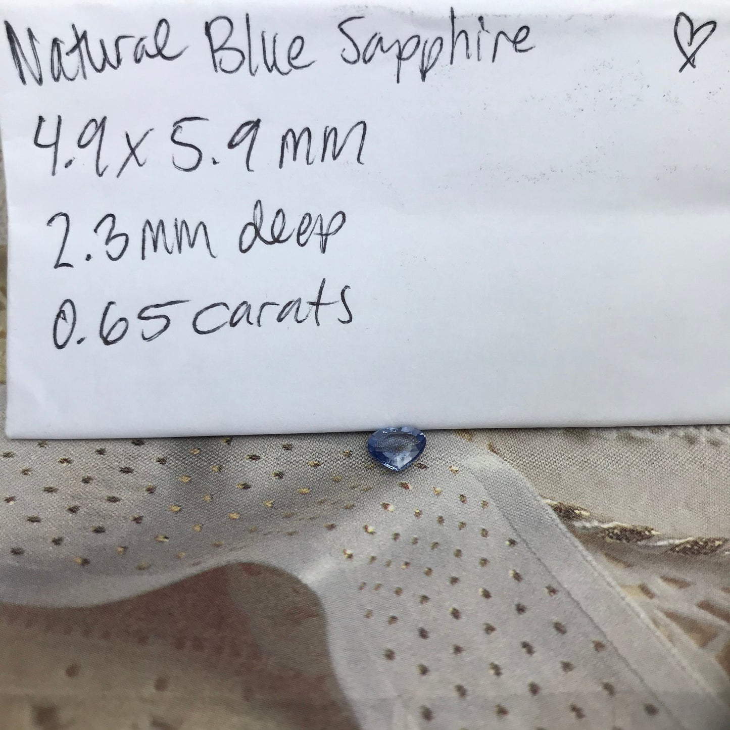 Natural Blue Sapphire 6x5mm 0.65 Carats Heart Cut Corundum Light Blue Gem Faceted Loose Unmounted Gemstone