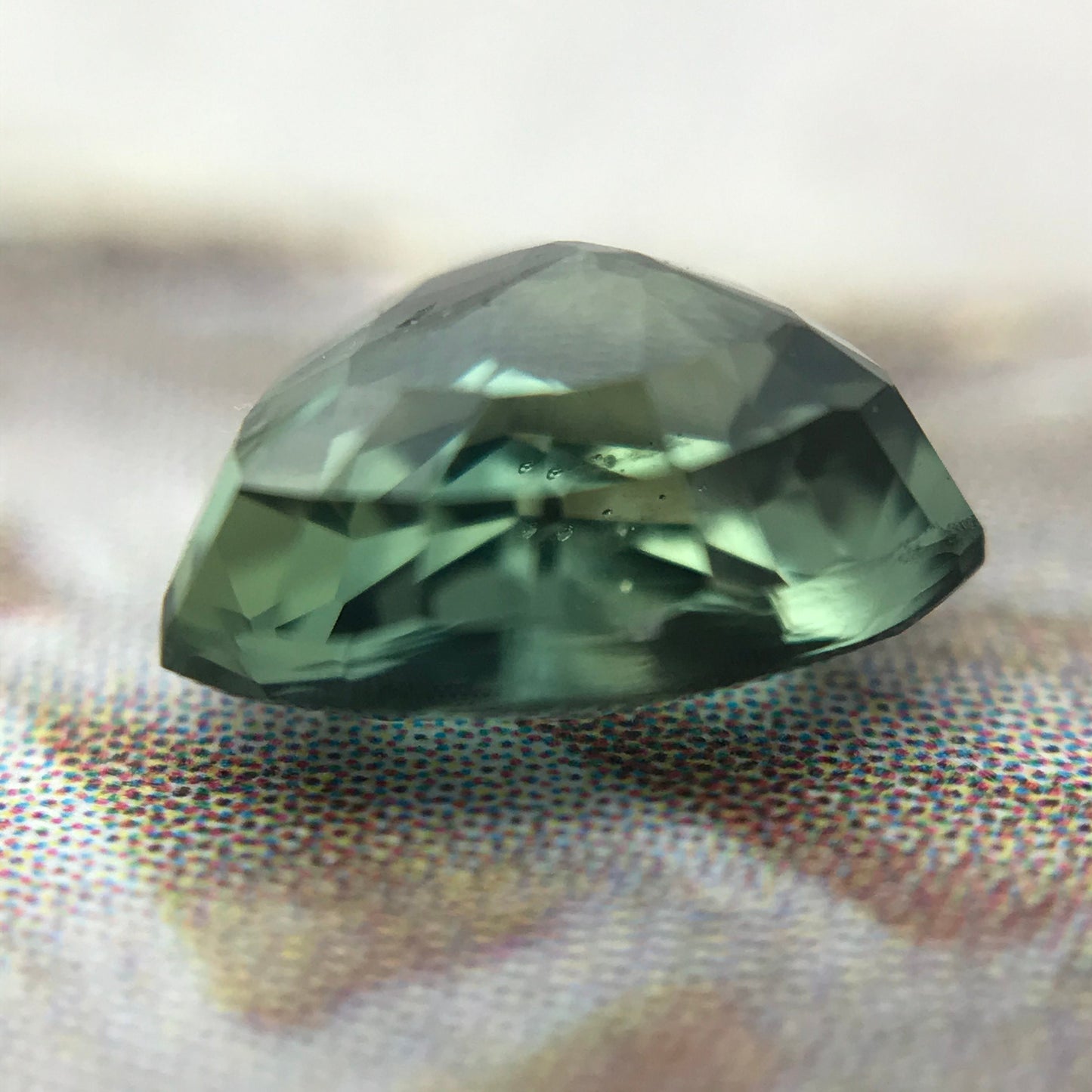 Natural Bluish Green Sapphire 6.3 x 5.2 mm 0.99 Carat Gemstone Trillion Cut Corundum Gem Faceted Loose Unmounted