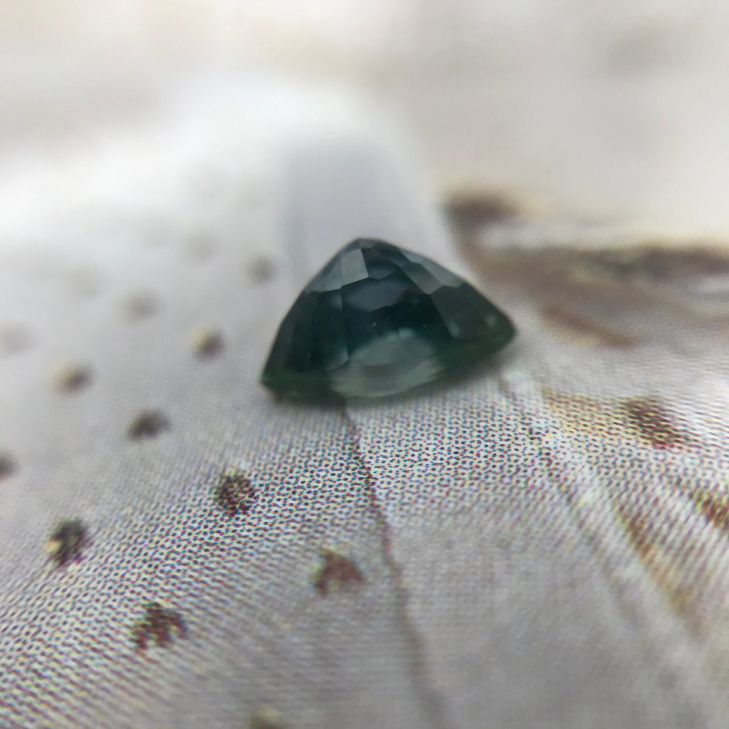 Natural Bluish Green Sapphire 6x4mm 0.70 Carat Gemstone Trillion Cut Corundum Gem Faceted Loose Unmounted