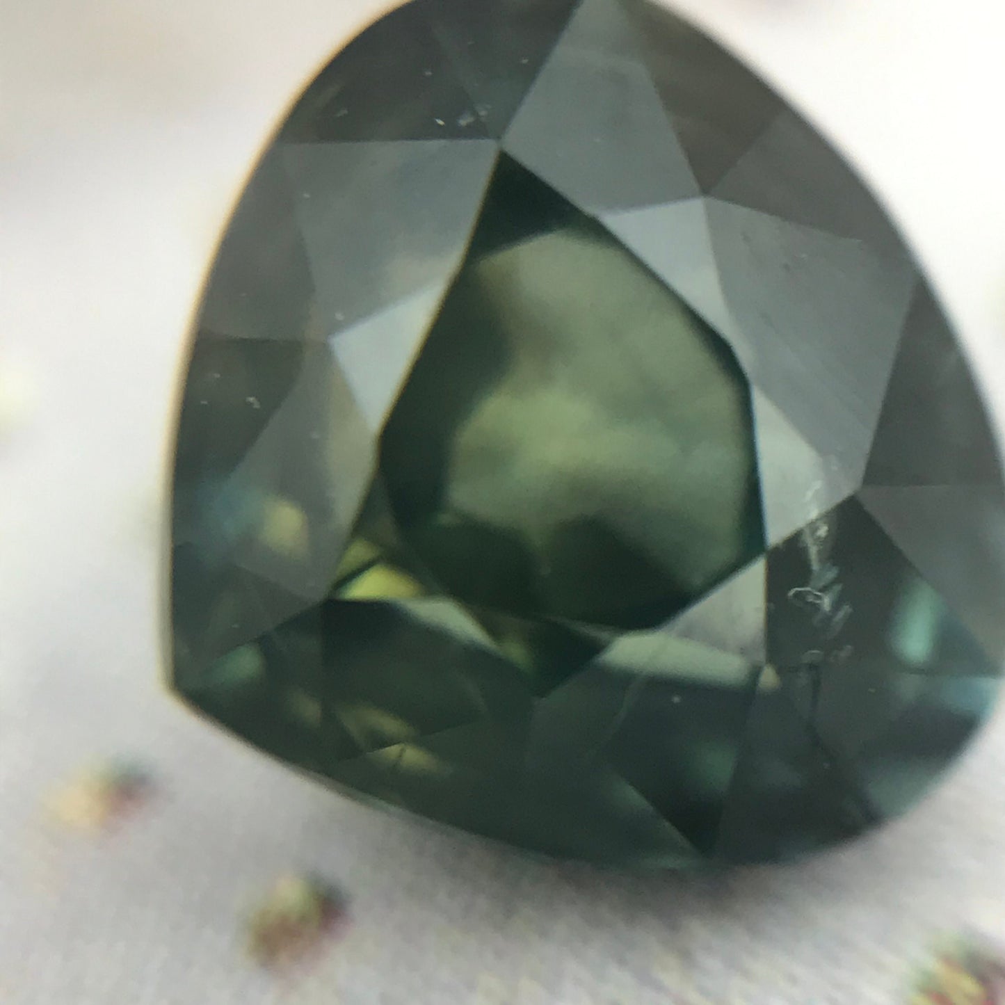 Natural Sapphire 6.6x7.2mm Fat Pear Cut 2 carat Bluish Green Corundum Faceted Loose Unmounted Gemstone Earth Mined Genuine Stone