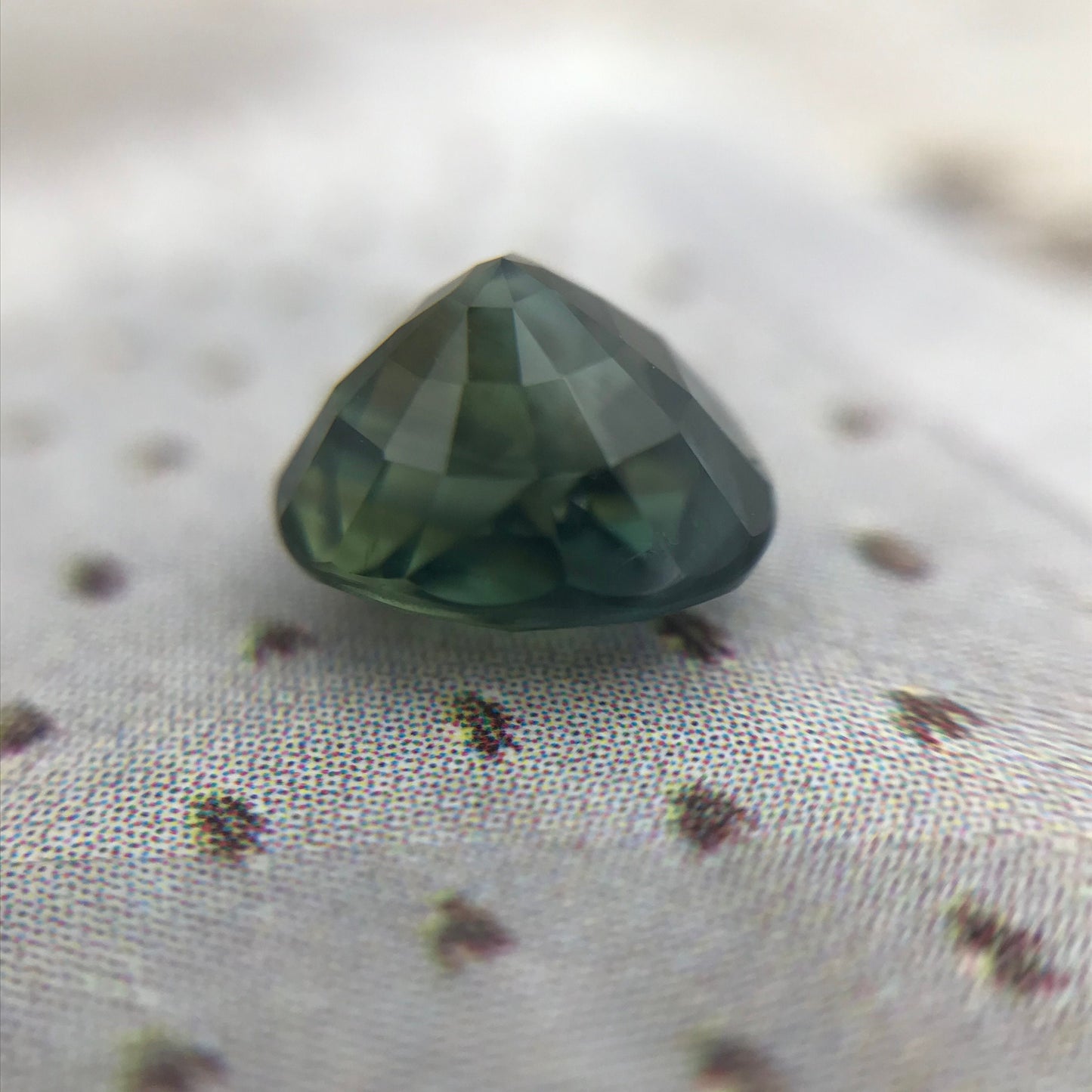 Natural Sapphire 6.6x7.2mm Fat Pear Cut 2 carat Bluish Green Corundum Faceted Loose Unmounted Gemstone Earth Mined Genuine Stone