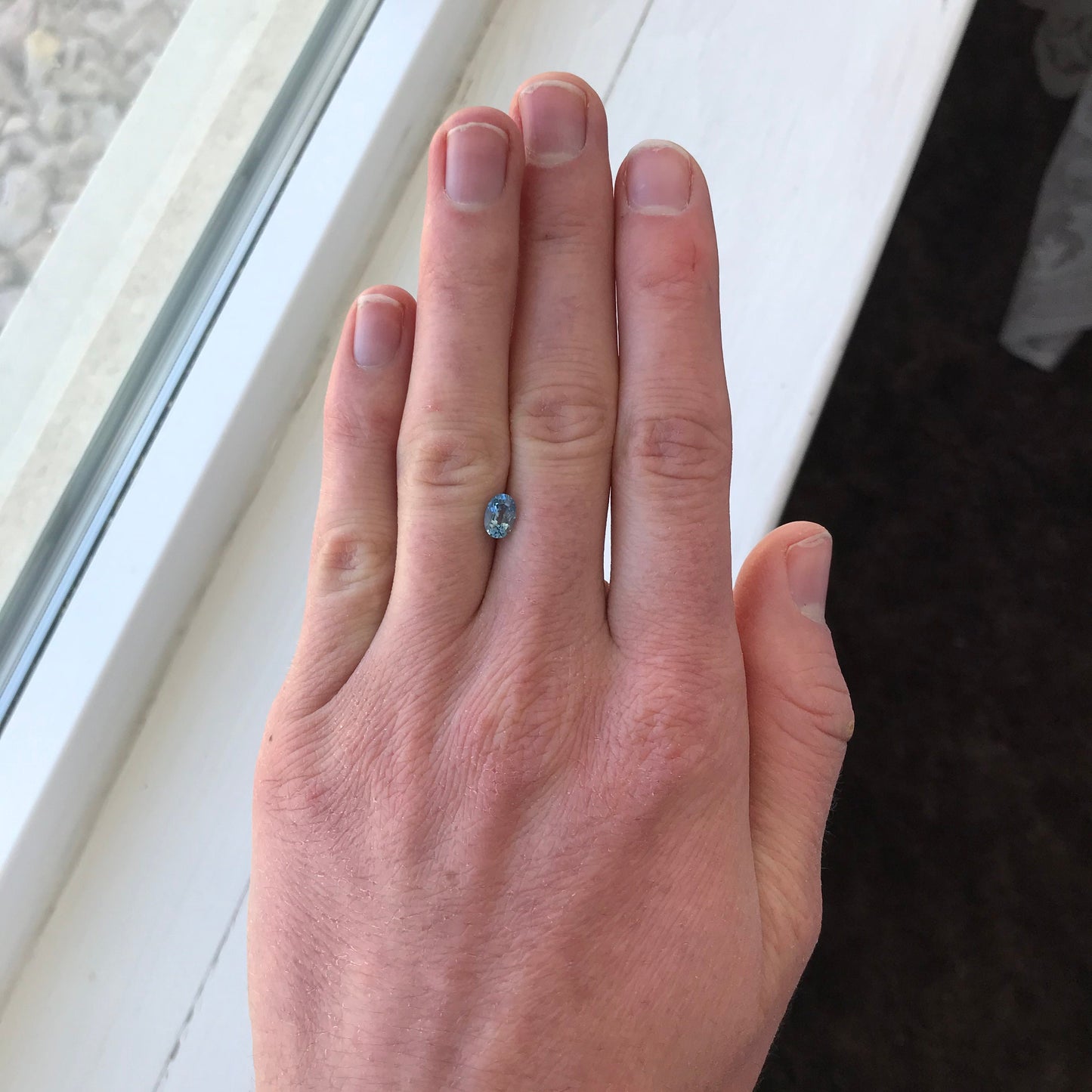 Natural Blue Sapphire 6.5 x 4.4mm 0.92 Carats Oval Corundum Light Blue Gem Faceted Loose Unmounted Gemstone