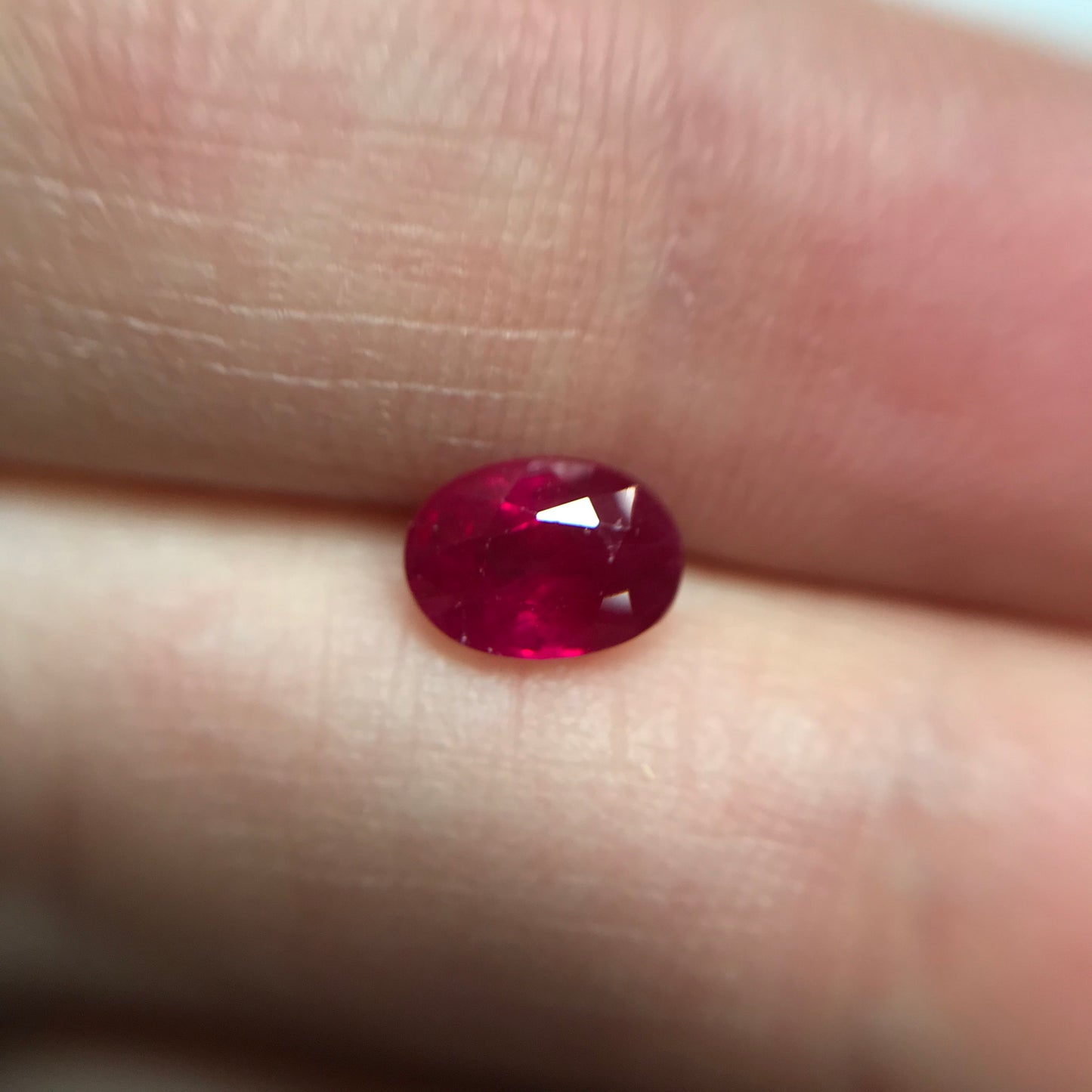 1.13 Ct Natural  Silky Ruby Heated 6.8x4.6mm Loose Ruby, Faceted Gemstone, Oval Cut, Reclaimed Gemstone, Red July Birthstone, Earth Mined