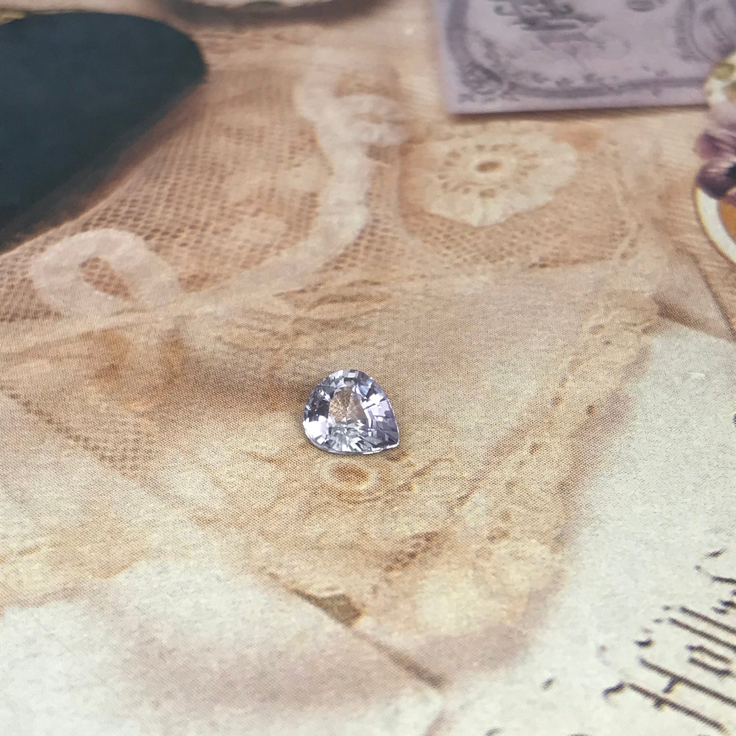 Natural Lavender Purple Sapphire 0.92 carat 6.5 x 5.5 mm Pear Cut, Faceted Loose Gemstone Light Purple Unmounted Gem