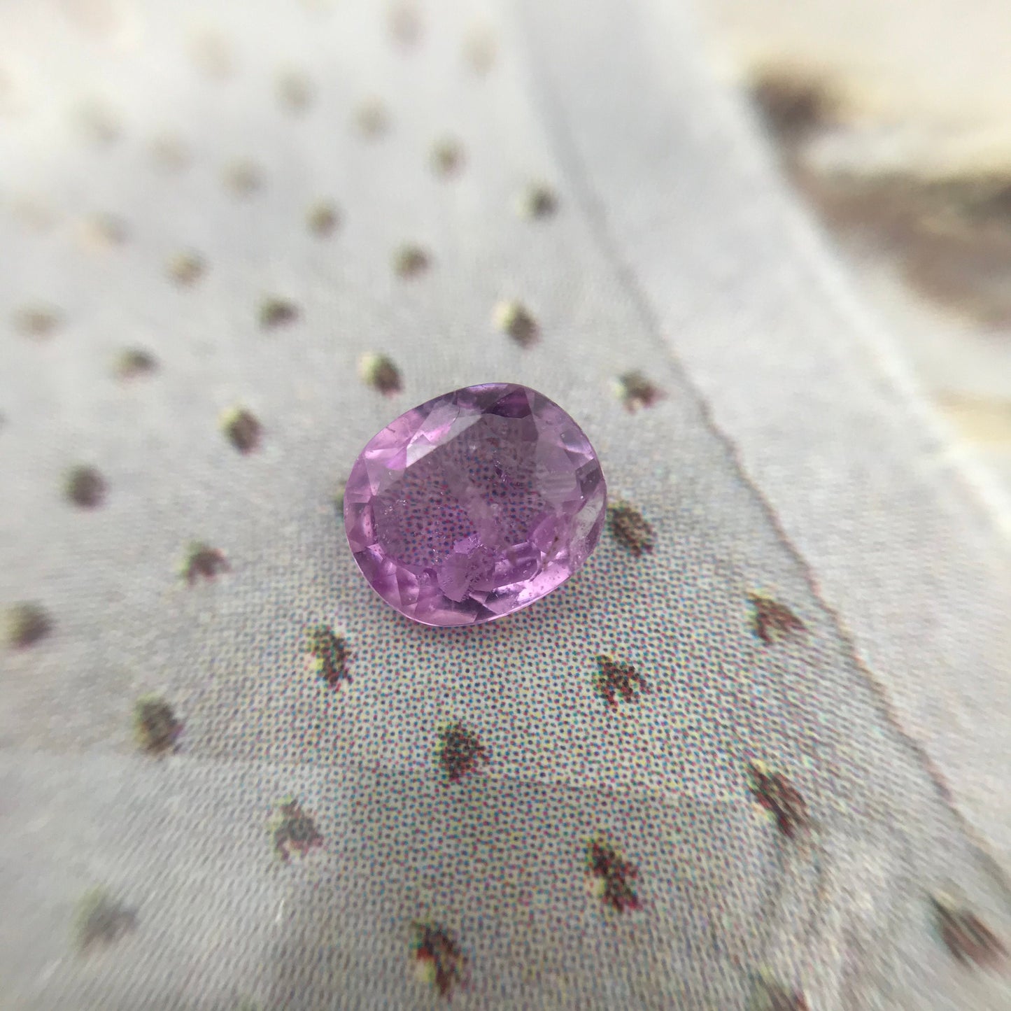 Natural Pink Sapphire 5.6 x 4.8mm 0.59 Carats Roundish Oval Cut Corundum Gem Faceted Loose Unmounted Gemstone Earth Mined Sapphire