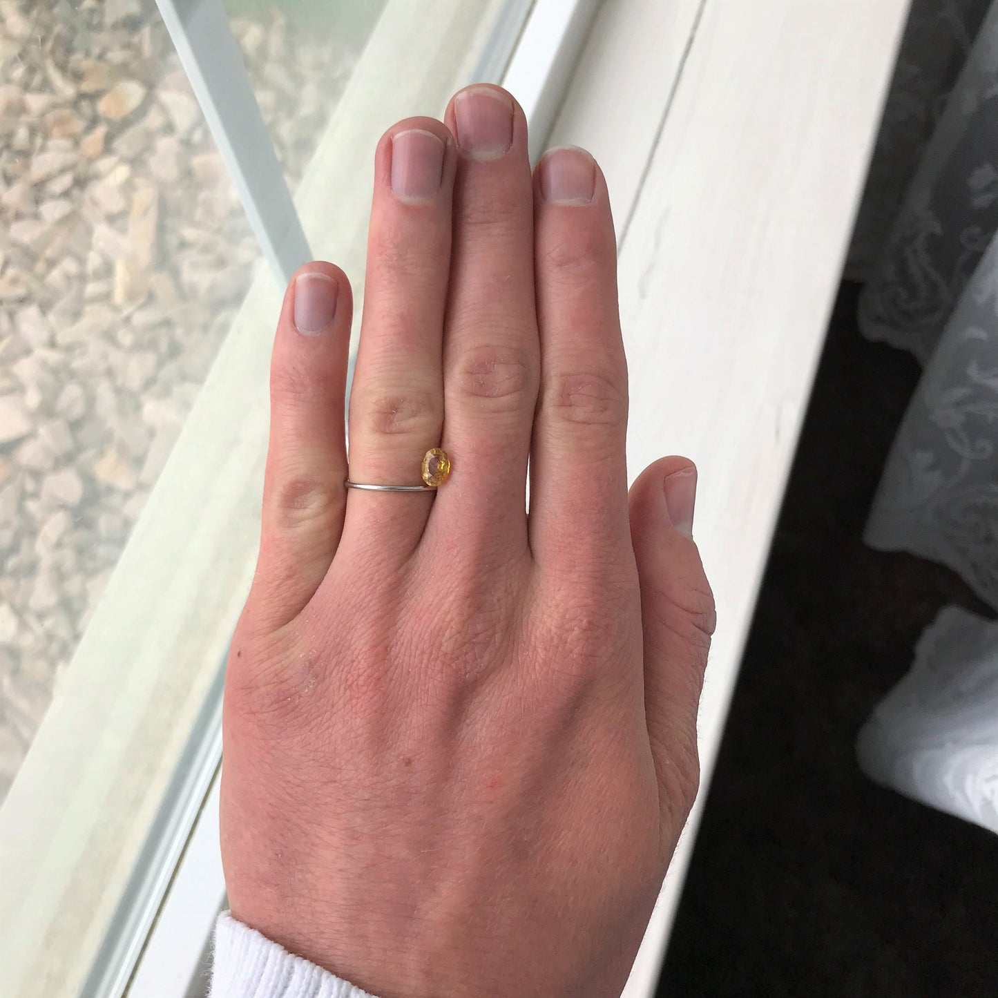 Natural Yellow Sapphire 0.95 Carats 6.6 x 5mm Oval Cut Beryllium Treated Corundum Gem Faceted Loose Unmounted Gemstone, Earth Mined