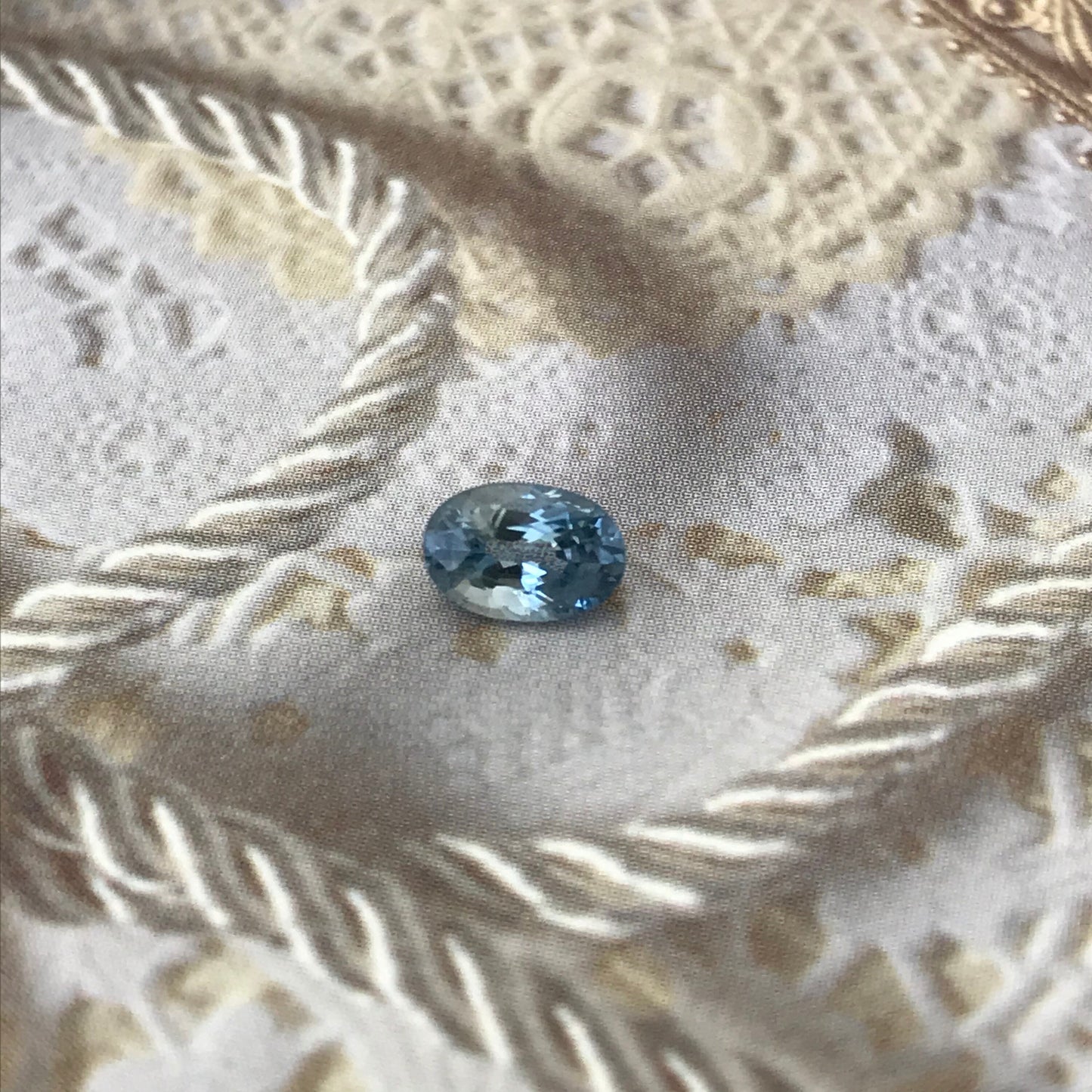 Natural Blue Sapphire 6.5 x 4.4mm 0.92 Carats Oval Corundum Light Blue Gem Faceted Loose Unmounted Gemstone