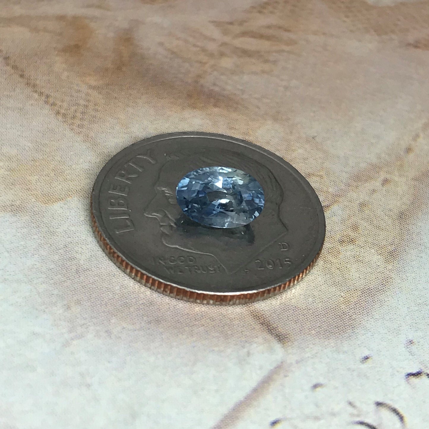 Natural Blue Sapphire 6.5 x 4.4mm 0.92 Carats Oval Corundum Light Blue Gem Faceted Loose Unmounted Gemstone