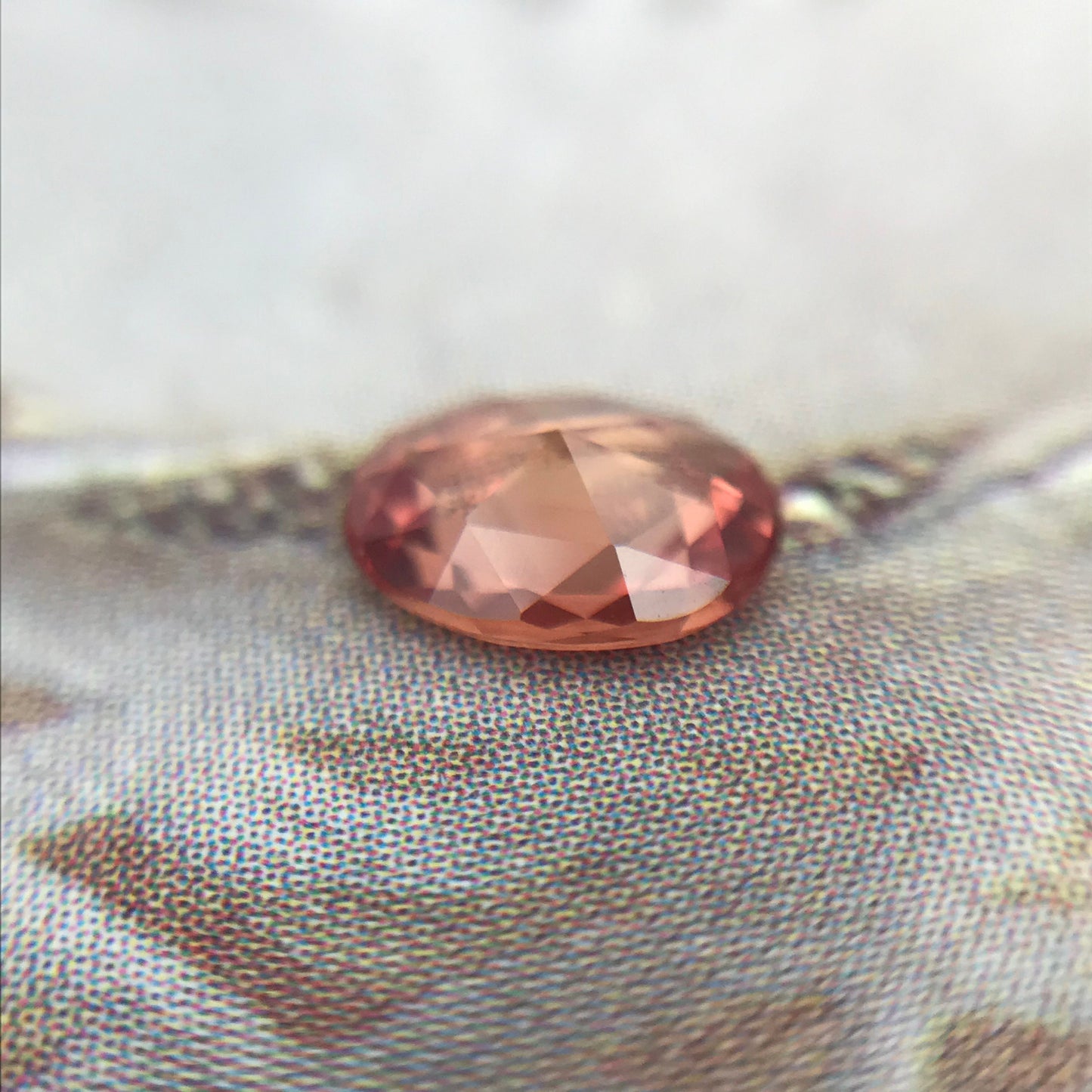 Natural Reddish Orange Sapphire 6x4.7mm 0.45 Carats Rose-Cut Oval Cut Faceted Gem Loose Unmounted Gemstone Earth Mined Beryllium Treated