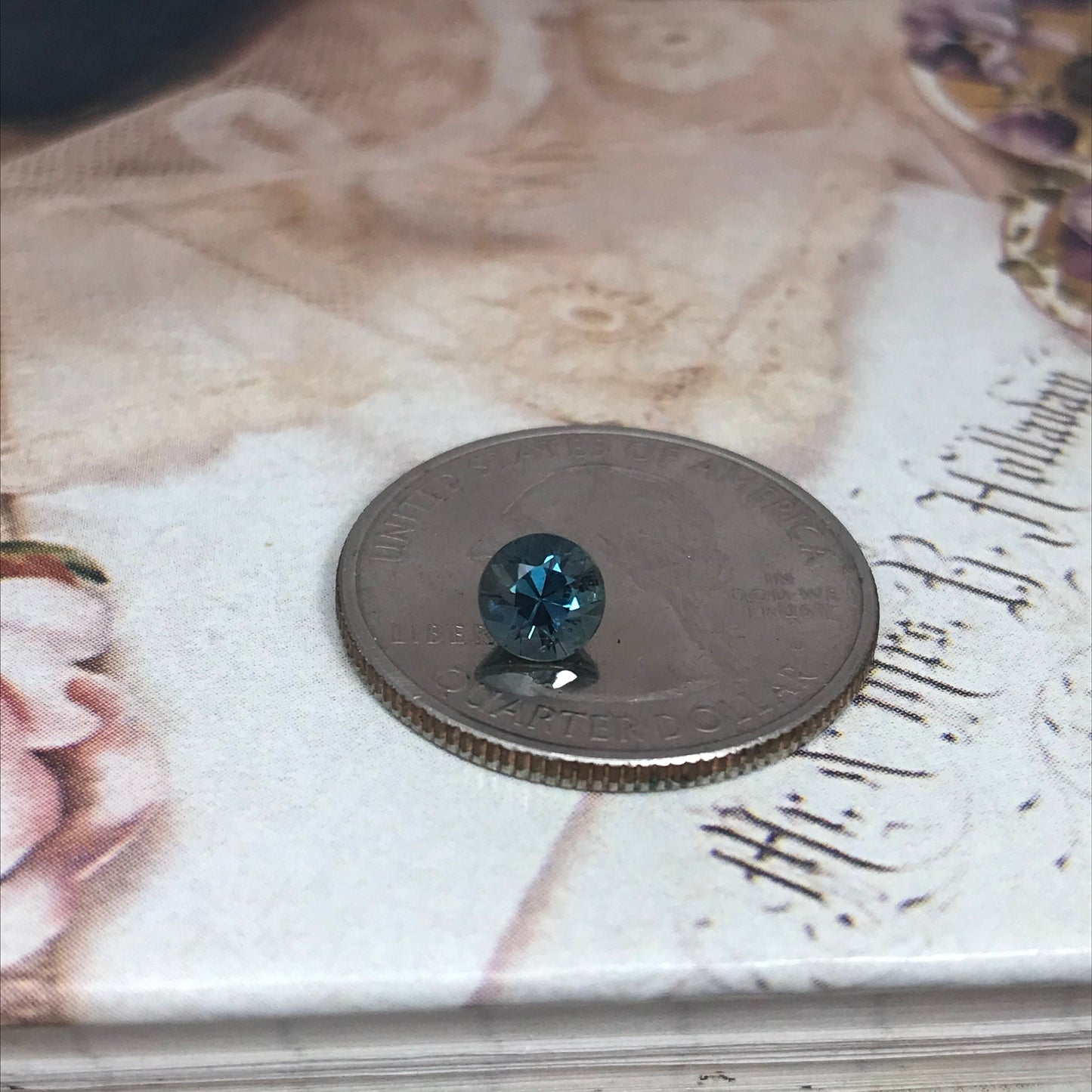 Untreated 5.4 mm Round Natural Blue Sapphire 0.89 Carat Corundum Fancy Sapphire Faceted Loose Gemstone Earth Mined Stone Approx. 5.5mm Round