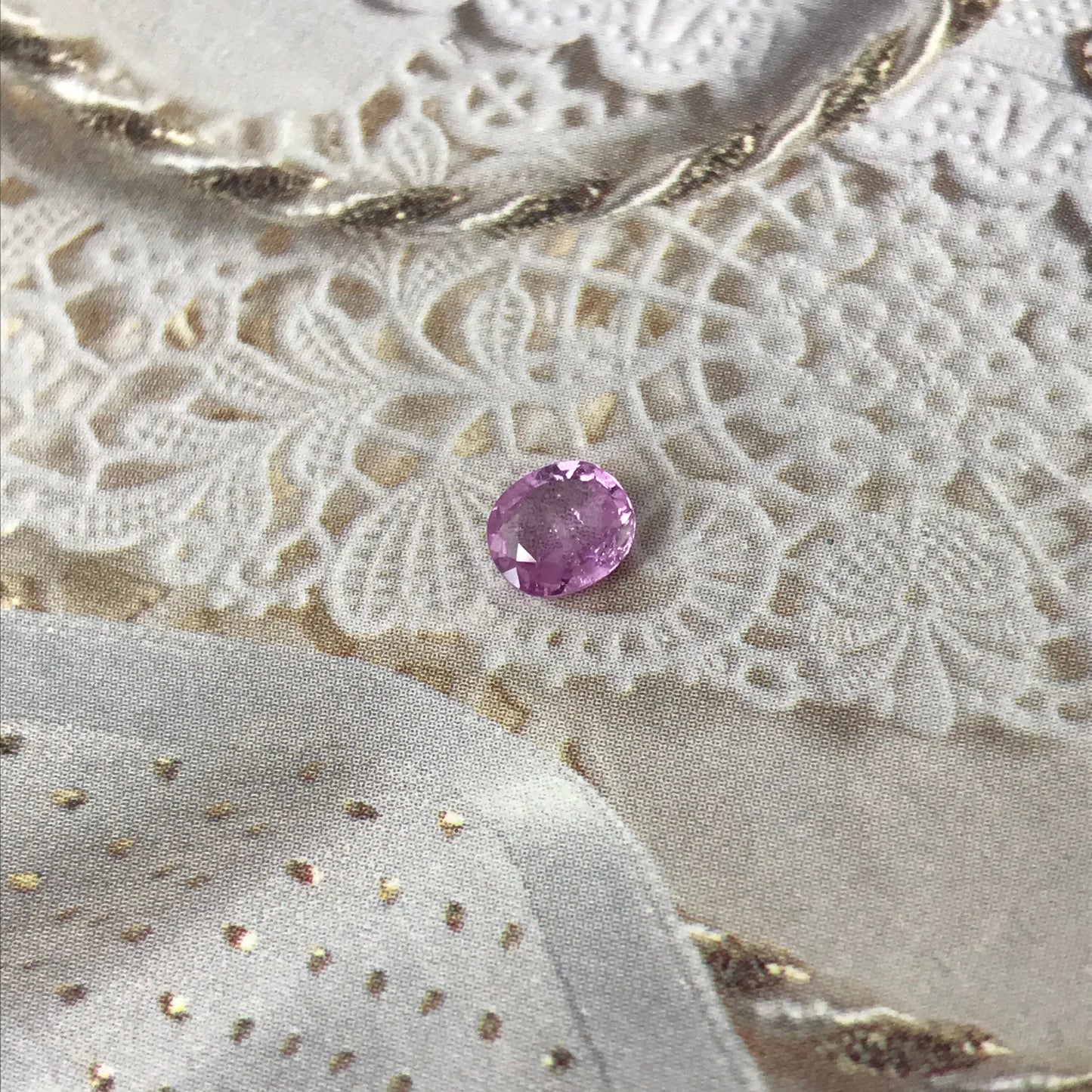 Natural Pink Sapphire 5.6 x 4.8mm 0.59 Carats Roundish Oval Cut Corundum Gem Faceted Loose Unmounted Gemstone Earth Mined Sapphire