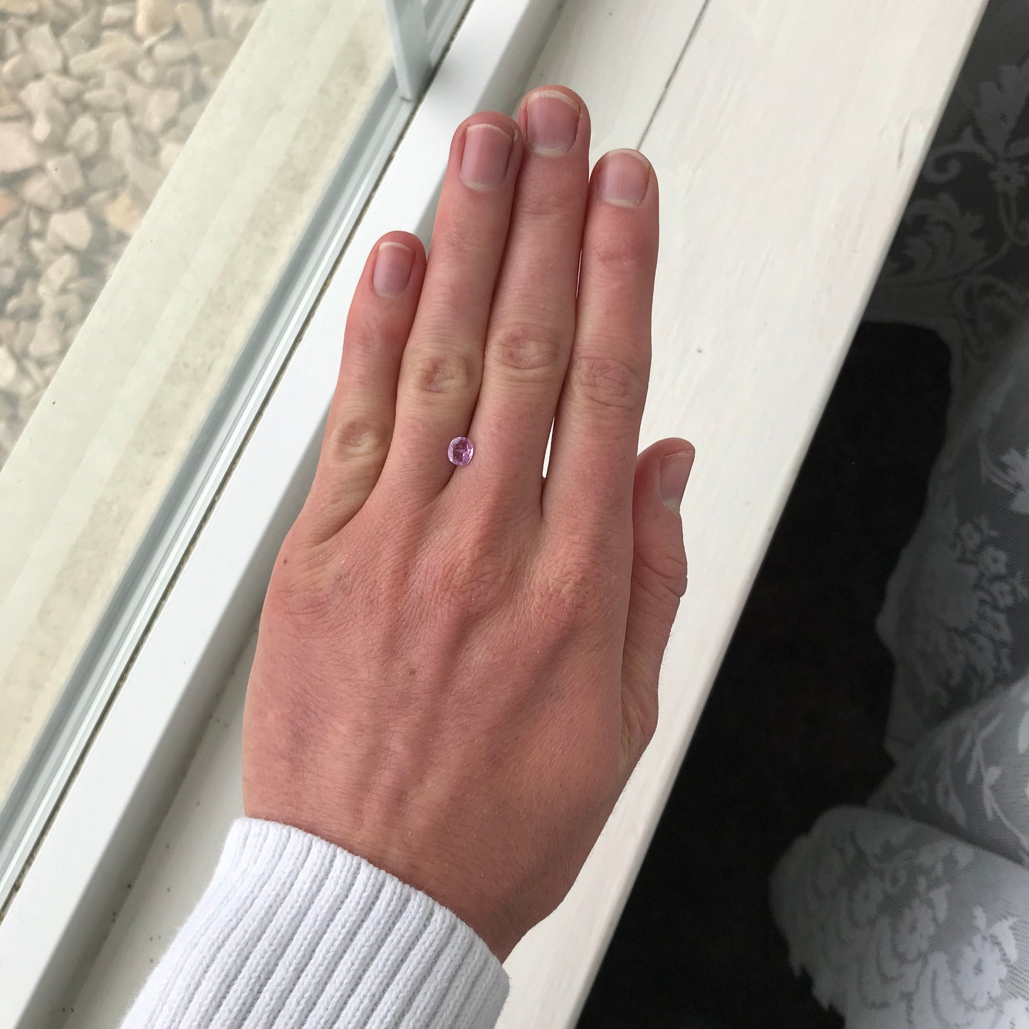 Natural Pink Sapphire 5.6 x 4.8mm 0.59 Carats Roundish Oval Cut Corundum Gem Faceted Loose Unmounted Gemstone Earth Mined Sapphire