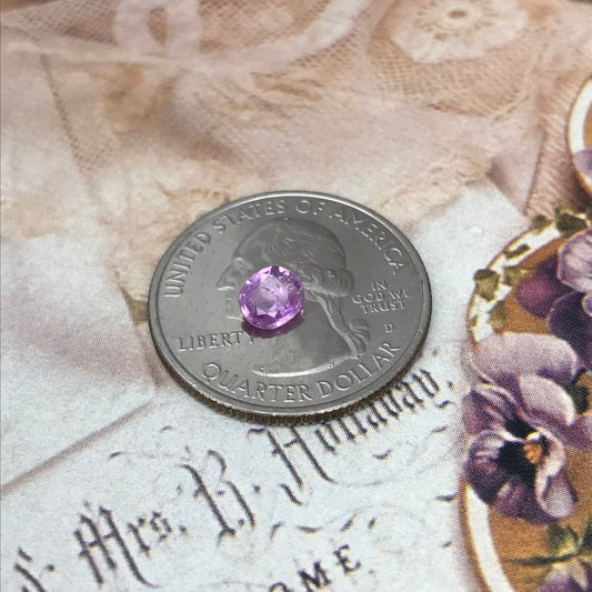 Natural Pink Sapphire 5.6 x 4.8mm 0.59 Carats Roundish Oval Cut Corundum Gem Faceted Loose Unmounted Gemstone Earth Mined Sapphire
