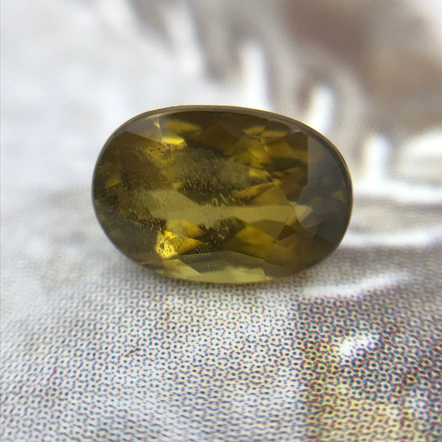Greenish Yellow Sphene 1.03 Carat 7x5mm Oval Cut Loose Gem Unmounted Gemstone Earth Mined Stone