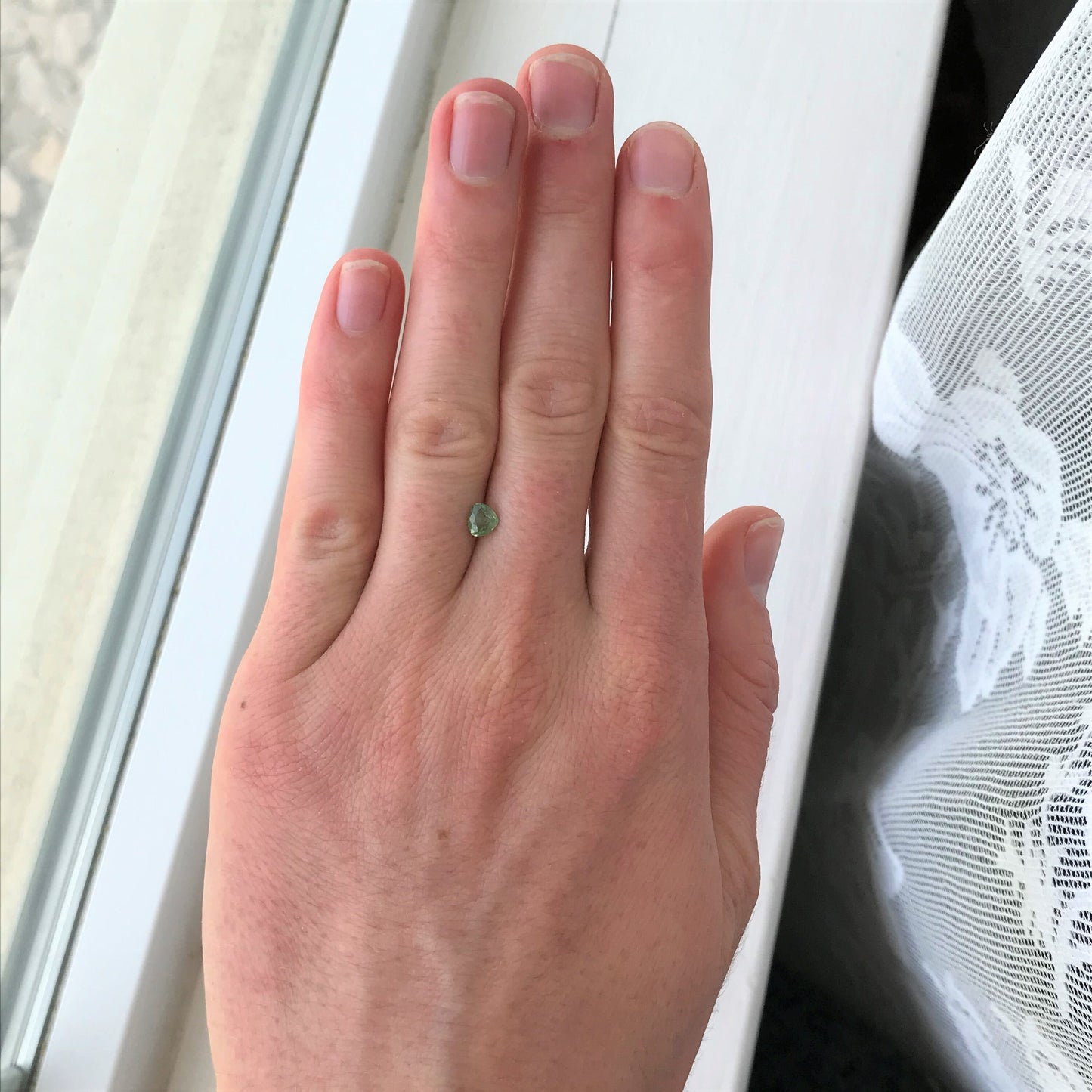 0.49 carat Natural Sapphire 5x4.5mm Fat Pear Cut Bluish Green Corundum Faceted Loose Unmounted Gemstone Earth Mined Genuine Stone