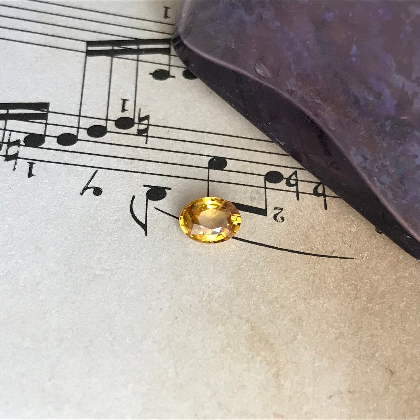 Natural Yellow Sapphire 0.95 Carats 6.6 x 5mm Oval Cut Beryllium Treated Corundum Gem Faceted Loose Unmounted Gemstone, Earth Mined