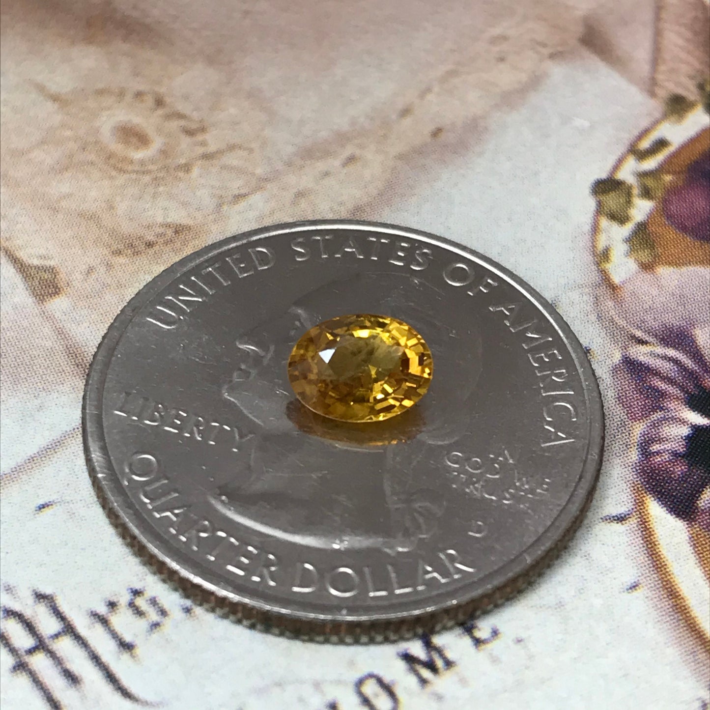 Natural Yellow Sapphire 0.95 Carats 6.6 x 5mm Oval Cut Beryllium Treated Corundum Gem Faceted Loose Unmounted Gemstone, Earth Mined