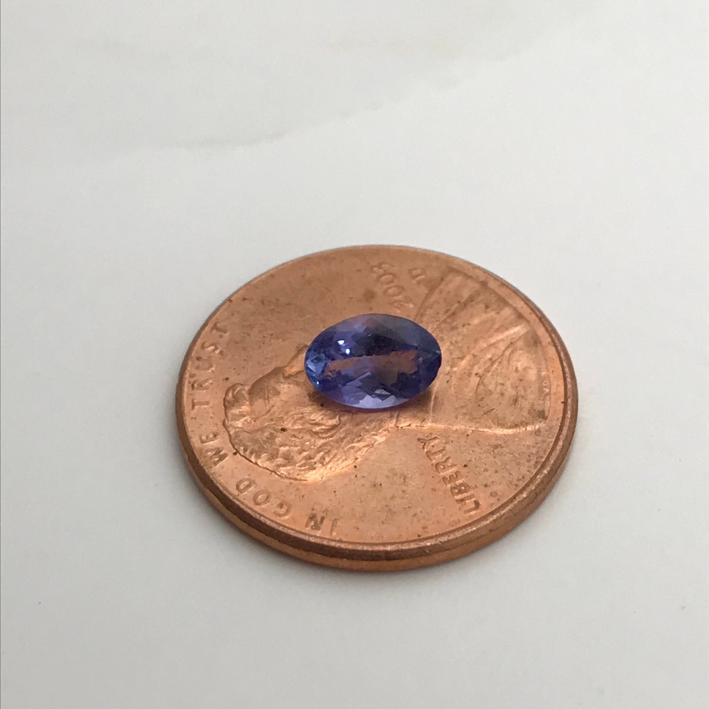0.54 carat Violet Blue Tanzanite 6.3x4.3 mm Oval Cut, Faceted Loose Gemstone