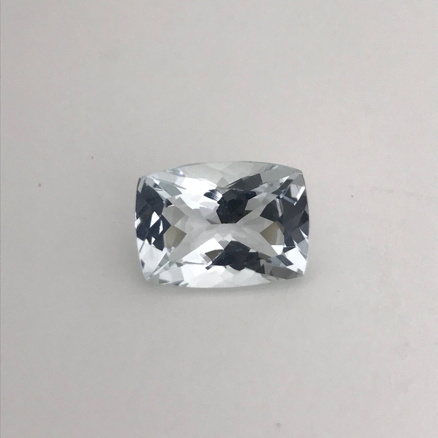 14x10mm Light Blue Aquamarine 6.18 carat Rectangle Cushion Cut, Faceted Loose Gemstone, Reclaimed/Recycled gem
