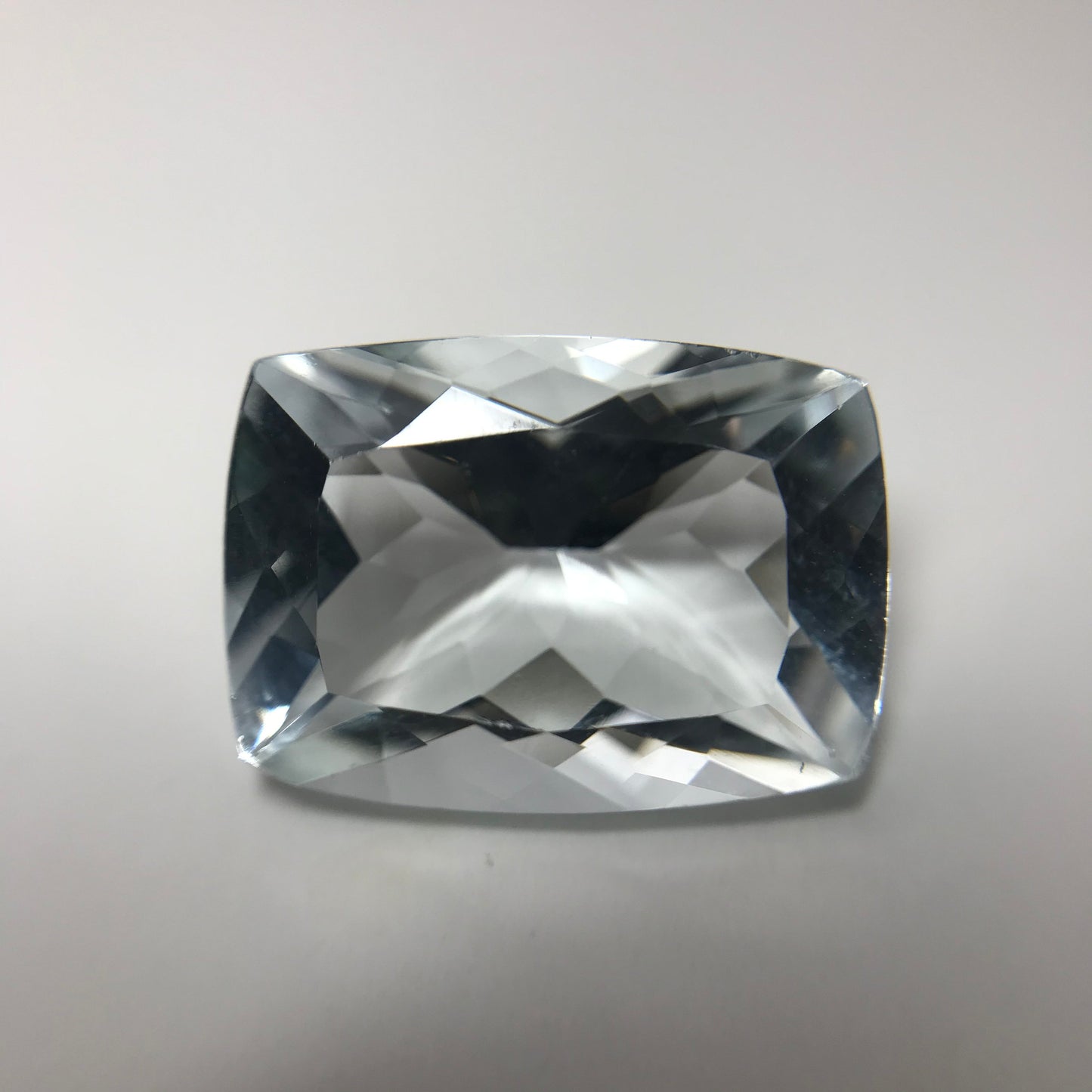 14x10mm Light Blue Aquamarine 6.18 carat Rectangle Cushion Cut, Faceted Loose Gemstone, Reclaimed/Recycled gem