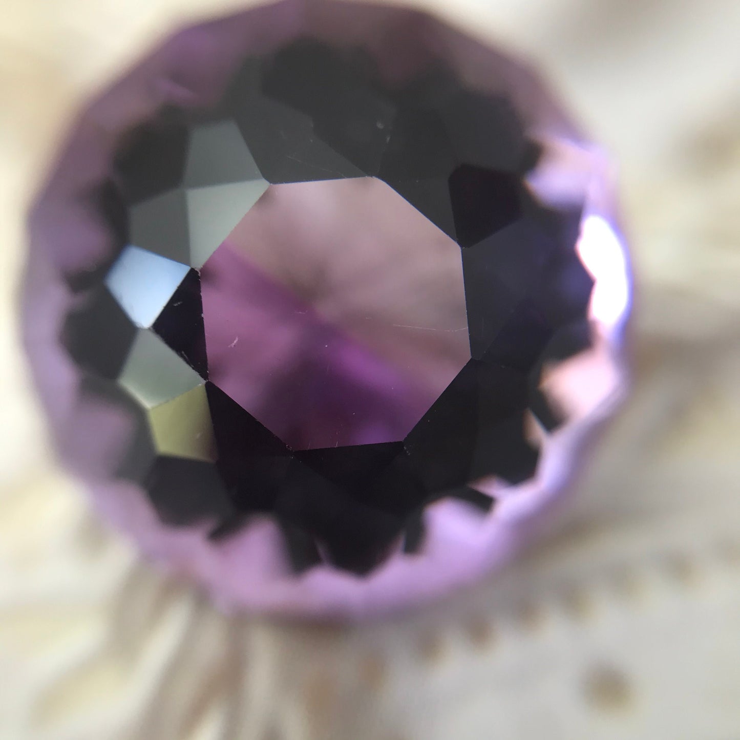 16.6mm Round Cut Purple Amethyst 18.5 carat Loose Gem Faceted Gemstone Unmounted Stone February Birthstone, 16.5mm