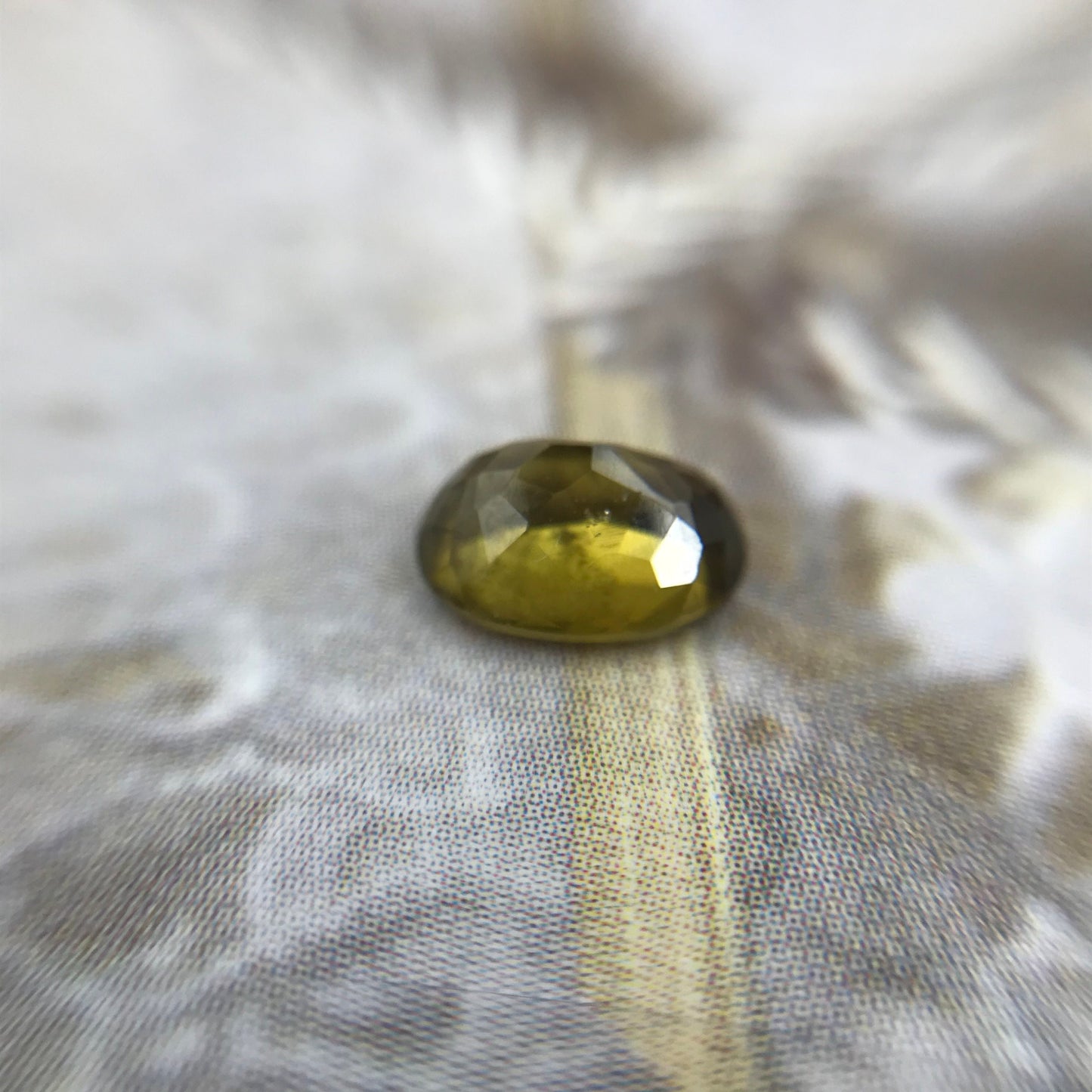Greenish Yellow Sphene 1.03 Carat 7x5mm Oval Cut Loose Gem Unmounted Gemstone Earth Mined Stone