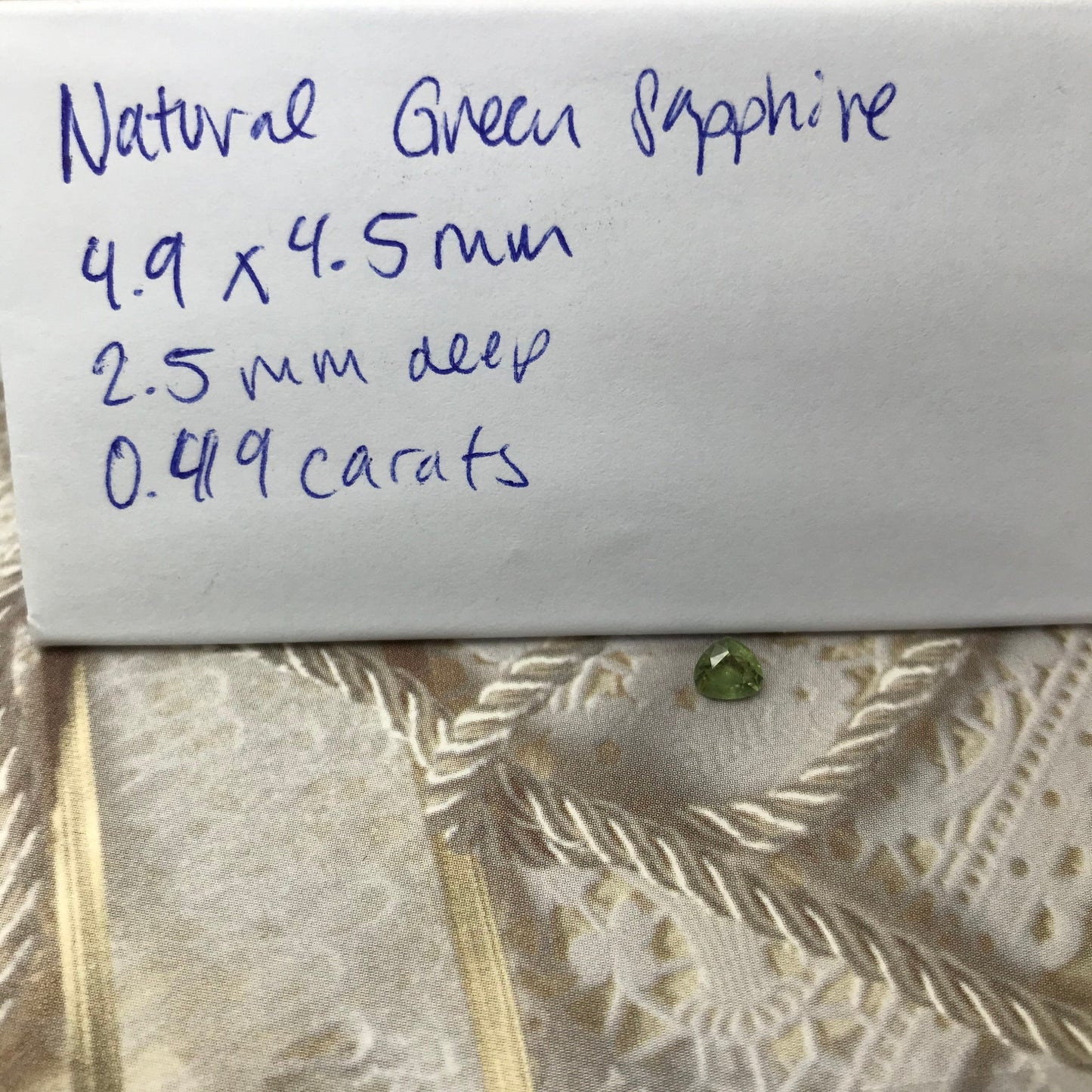 0.49 carat Natural Sapphire 5x4.5mm Fat Pear Cut Bluish Green Corundum Faceted Loose Unmounted Gemstone Earth Mined Genuine Stone