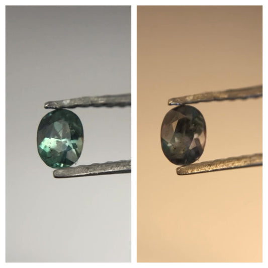 0.16 carat Natural Alexandrite Chrysoberyl 3.4x2.5mm Oval Cut Purple Green Loose Real Gemstone Faceted Gem US Seller