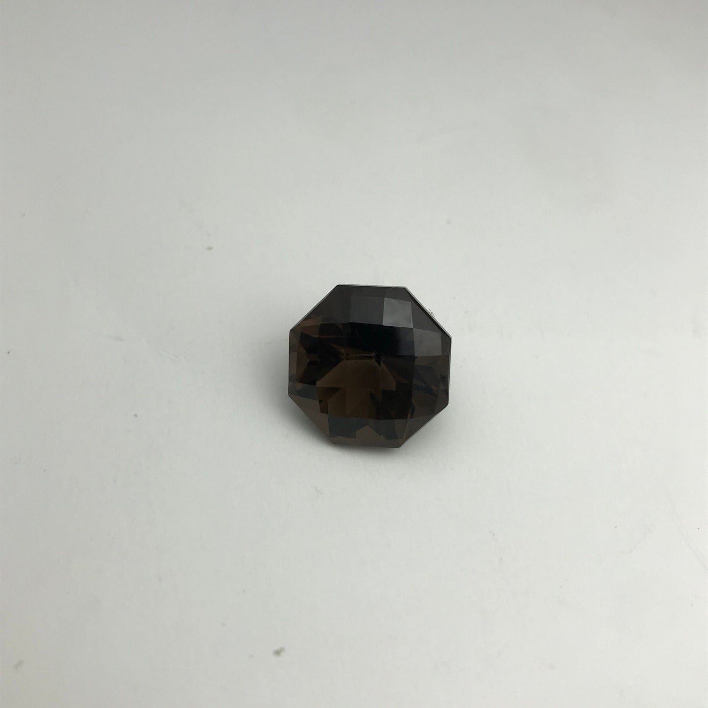 16.5mm Smoky Quartz 18 carat Octagon Checkerboard Cut, Faceted Loose Gemstone