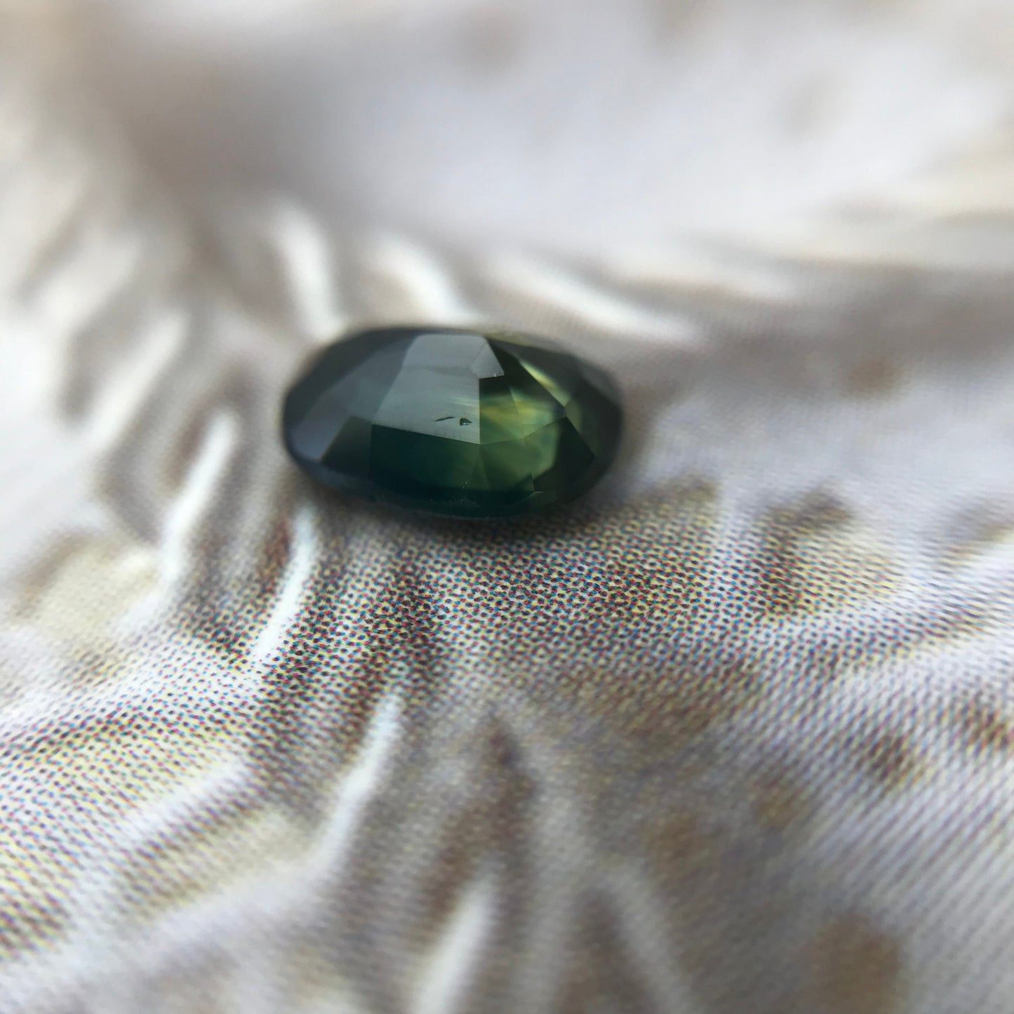 Natural Bi-Color Sapphire 6.2x4.7mm Oval 0.72 Carat Corundum Faceted Loose Unmounted Gemstone Earth Mined Gem - US Seller - Peacock Sapphire