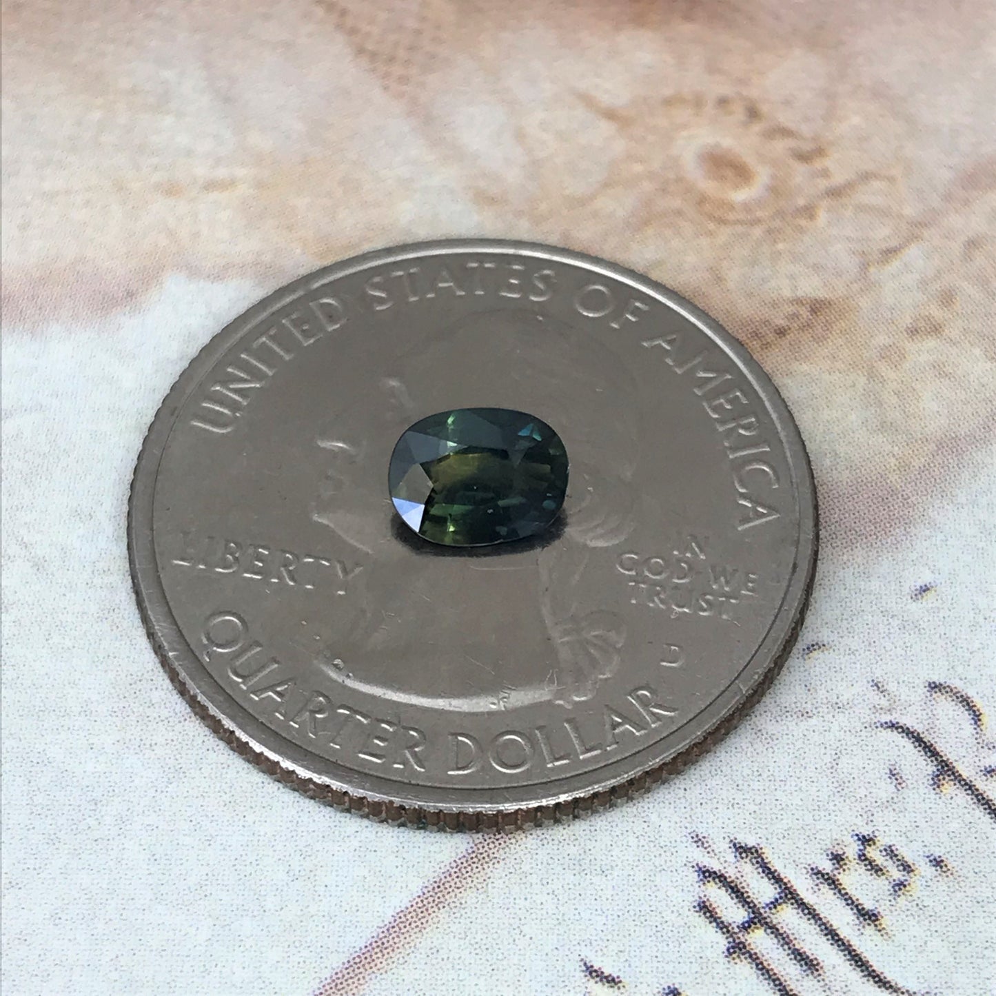 Natural Bi-Color Sapphire 6.2x4.7mm Oval 0.72 Carat Corundum Faceted Loose Unmounted Gemstone Earth Mined Gem - US Seller - Peacock Sapphire