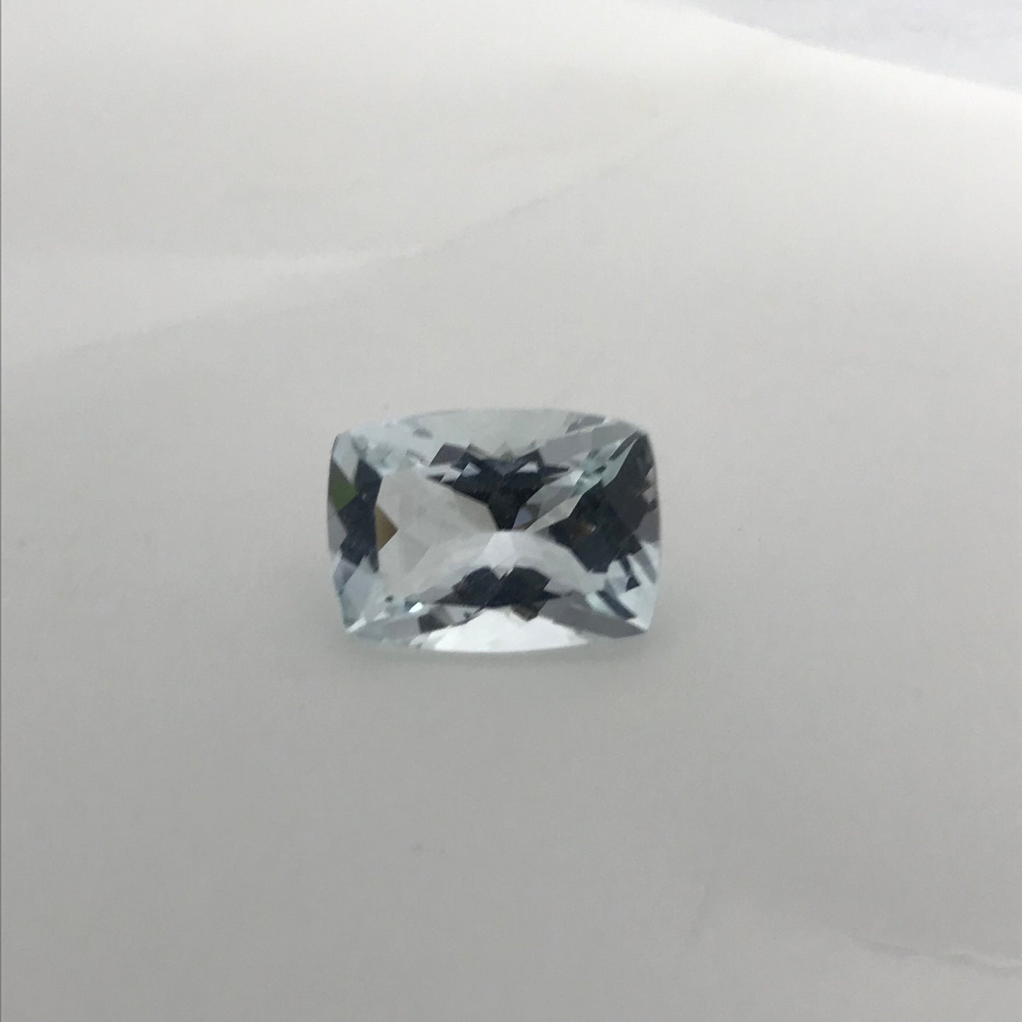 14x10mm Light Blue Aquamarine 6.18 carat Rectangle Cushion Cut, Faceted Loose Gemstone, Reclaimed/Recycled gem