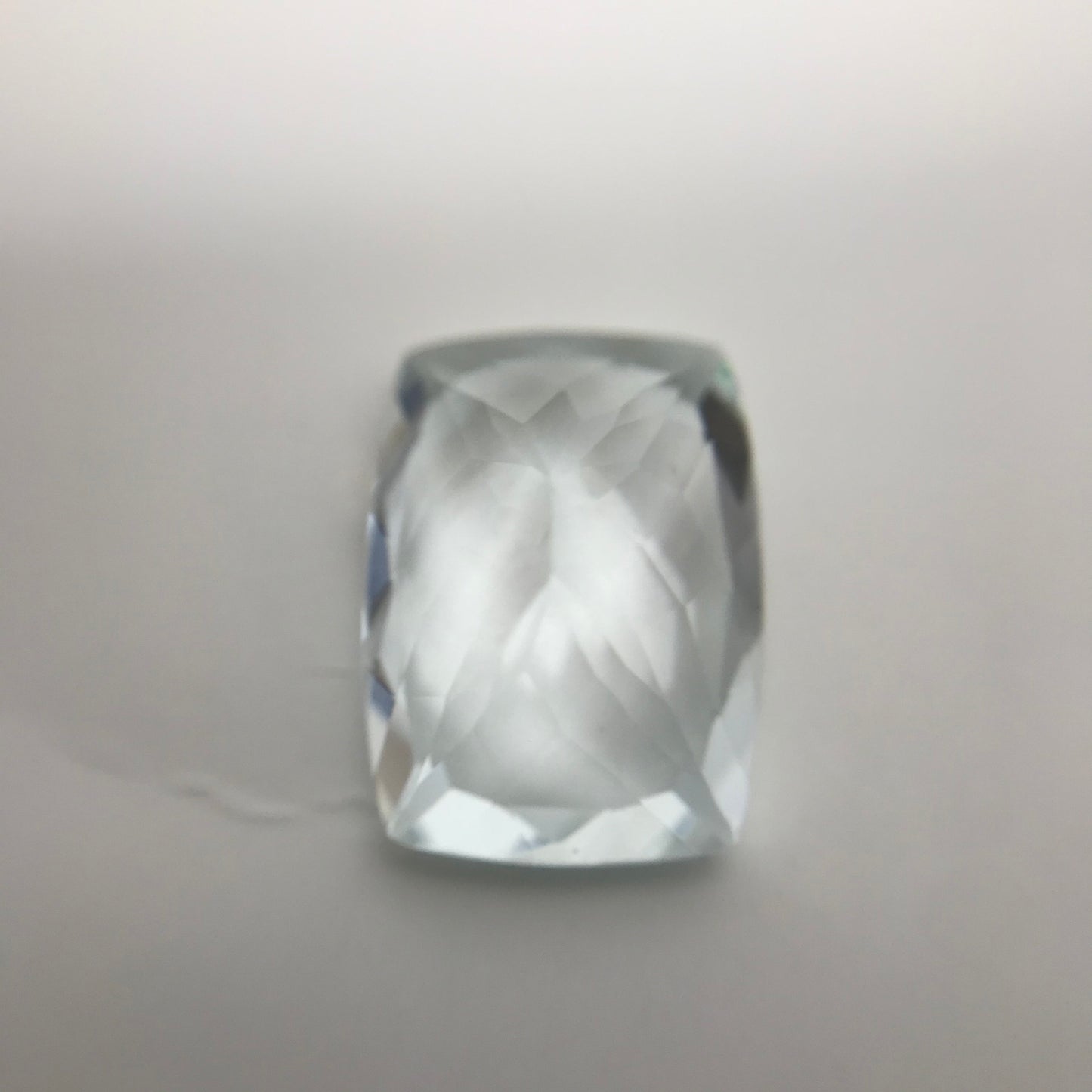 14x10mm Light Blue Aquamarine 6.18 carat Rectangle Cushion Cut, Faceted Loose Gemstone, Reclaimed/Recycled gem