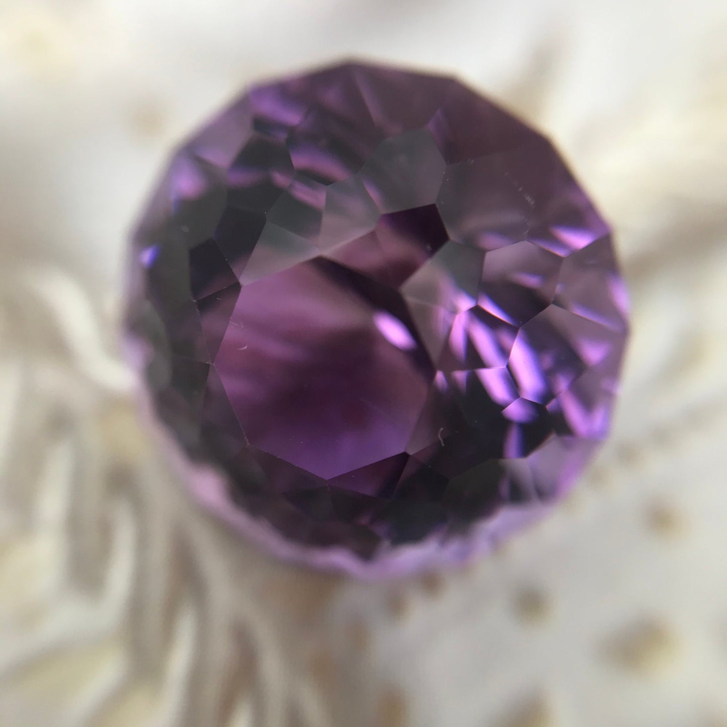 16.6mm Round Cut Purple Amethyst 18.5 carat Loose Gem Faceted Gemstone Unmounted Stone February Birthstone, 16.5mm