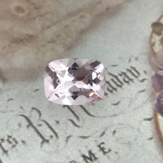 Morganite 9x7mm 1.68 Ct Cushion Rectangle Cut Pink Loose Gem