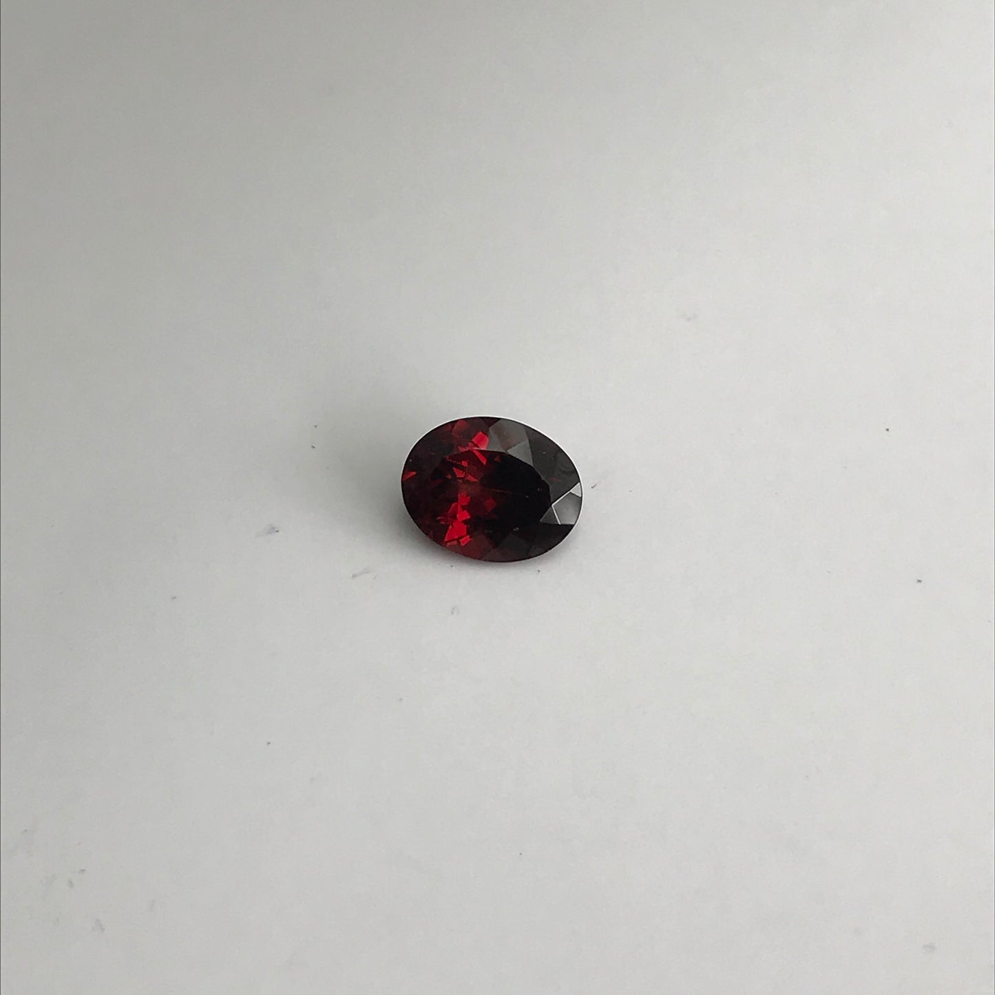 Natural Deep Red Garnet, 3 carat 10x8mm Oval Cut, Unmounted Faceted Loose Gemstone, Reclaimed Recycled Gemstone