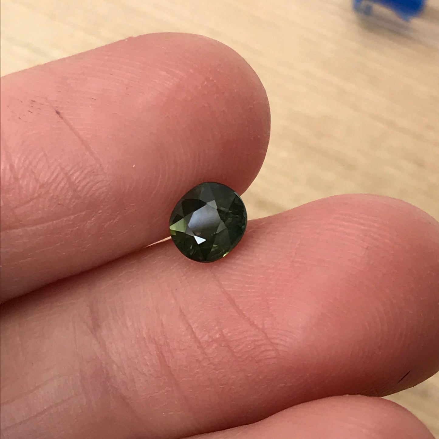 Natural Green Sapphire 5.6x5mm 1 Carat Oval Corundum Faceted Gem Loose Unmounted Green Gemstone