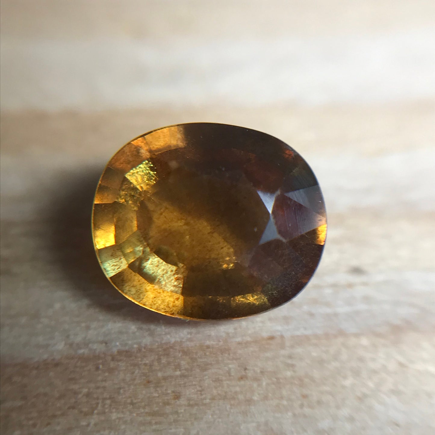 Natural Rusty Orange Sapphire 6.6x5.6mm 1 Carat Oval Cut Faceted Gem Loose Unmounted Gemstone Earth Mined Likely Unheated No Heat